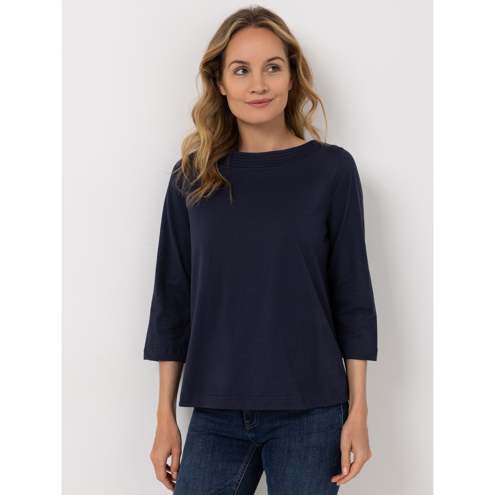 Green Cotton by Peter Hahn Shirt 3/4 Arm Style Maja Rundhalsausschnitt