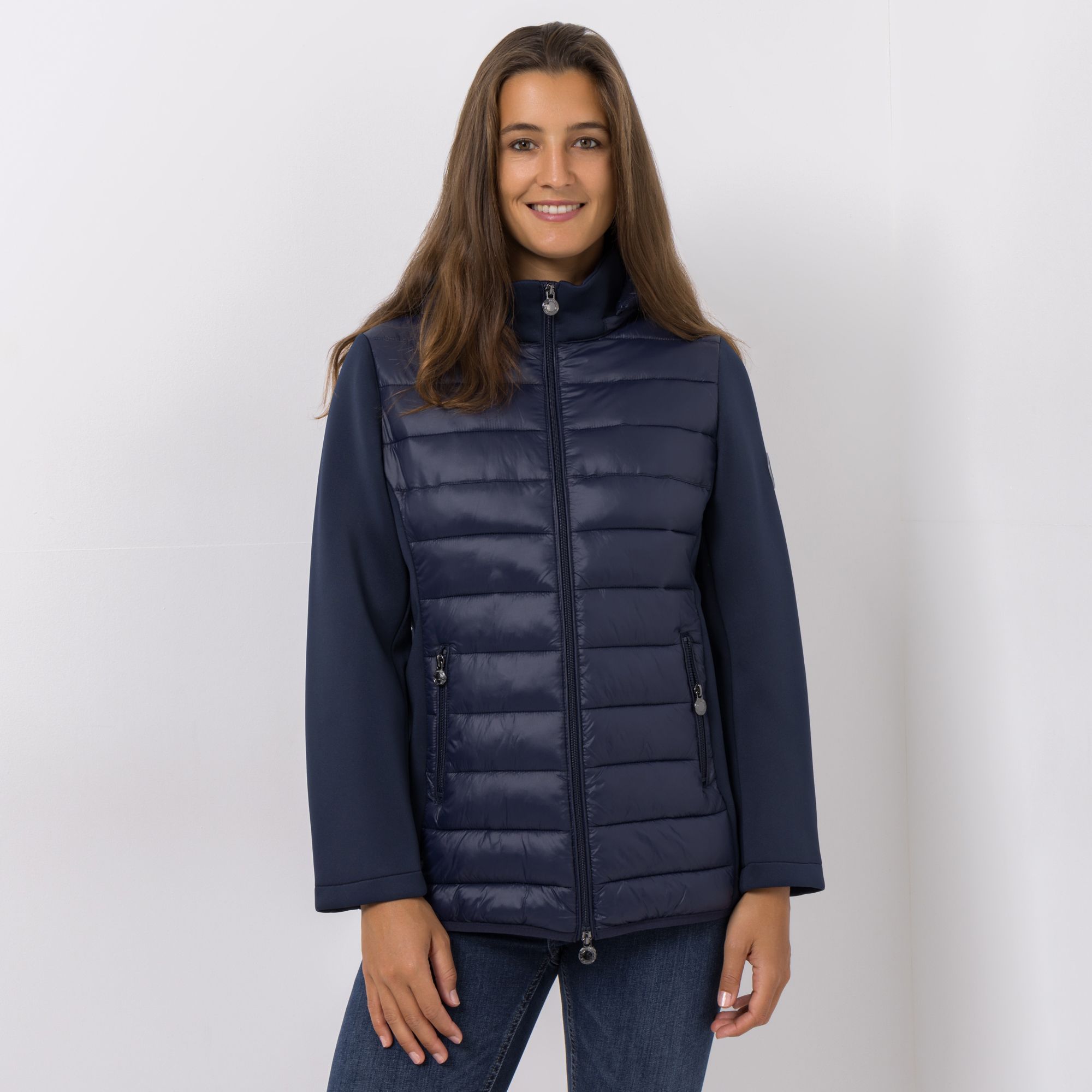 CENTIGRADE Softshelljacke mit Steppung Stehkragen 2-Wege-Zipper