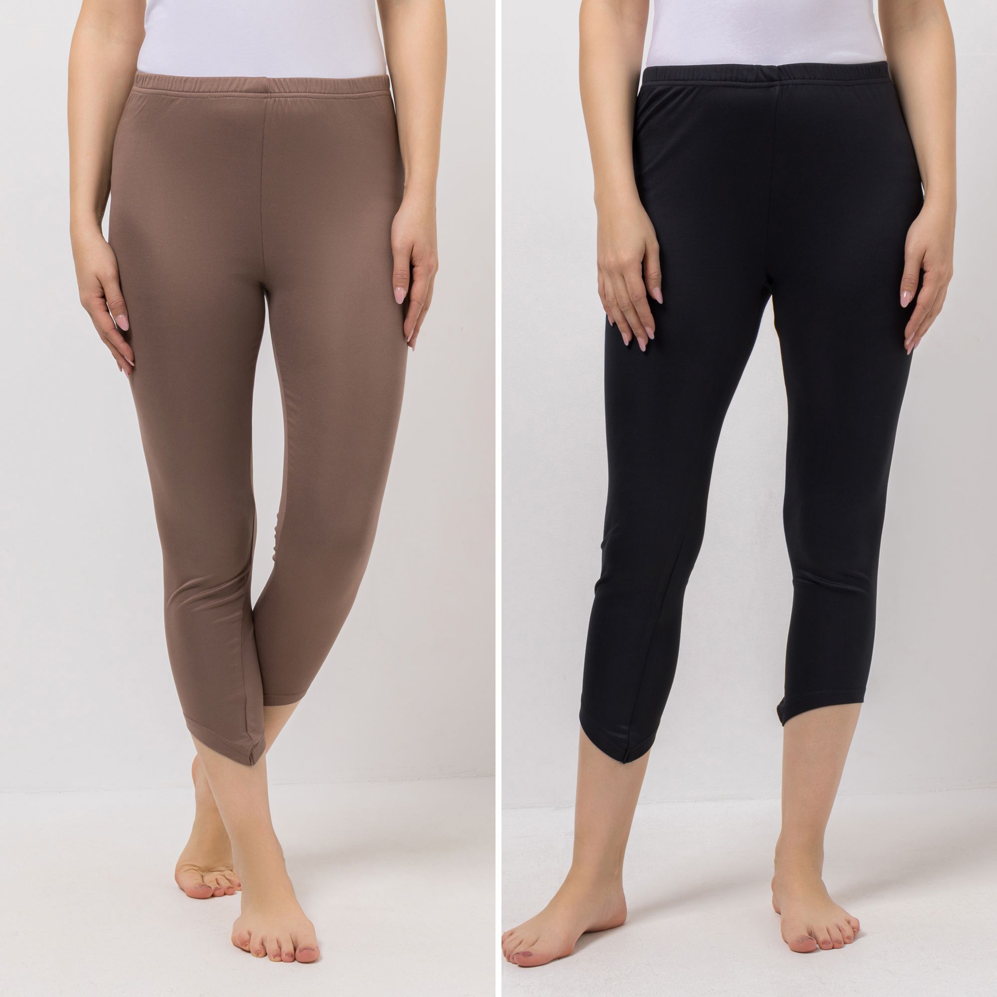 JERYMOOD HOMEWEAR 2 Leggings 7/8-Länge Rundumdehnbund schräge Säume