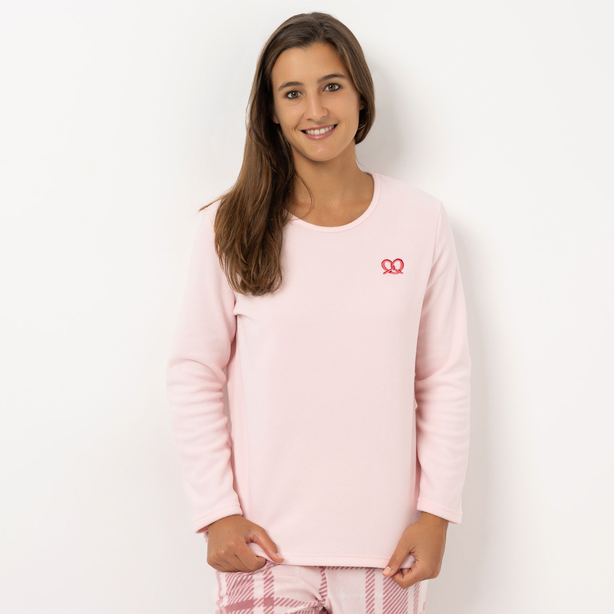 POLARSTERN Shirt Mikrofaser Fleece Rundhalsausschnitt Seitenschlitze