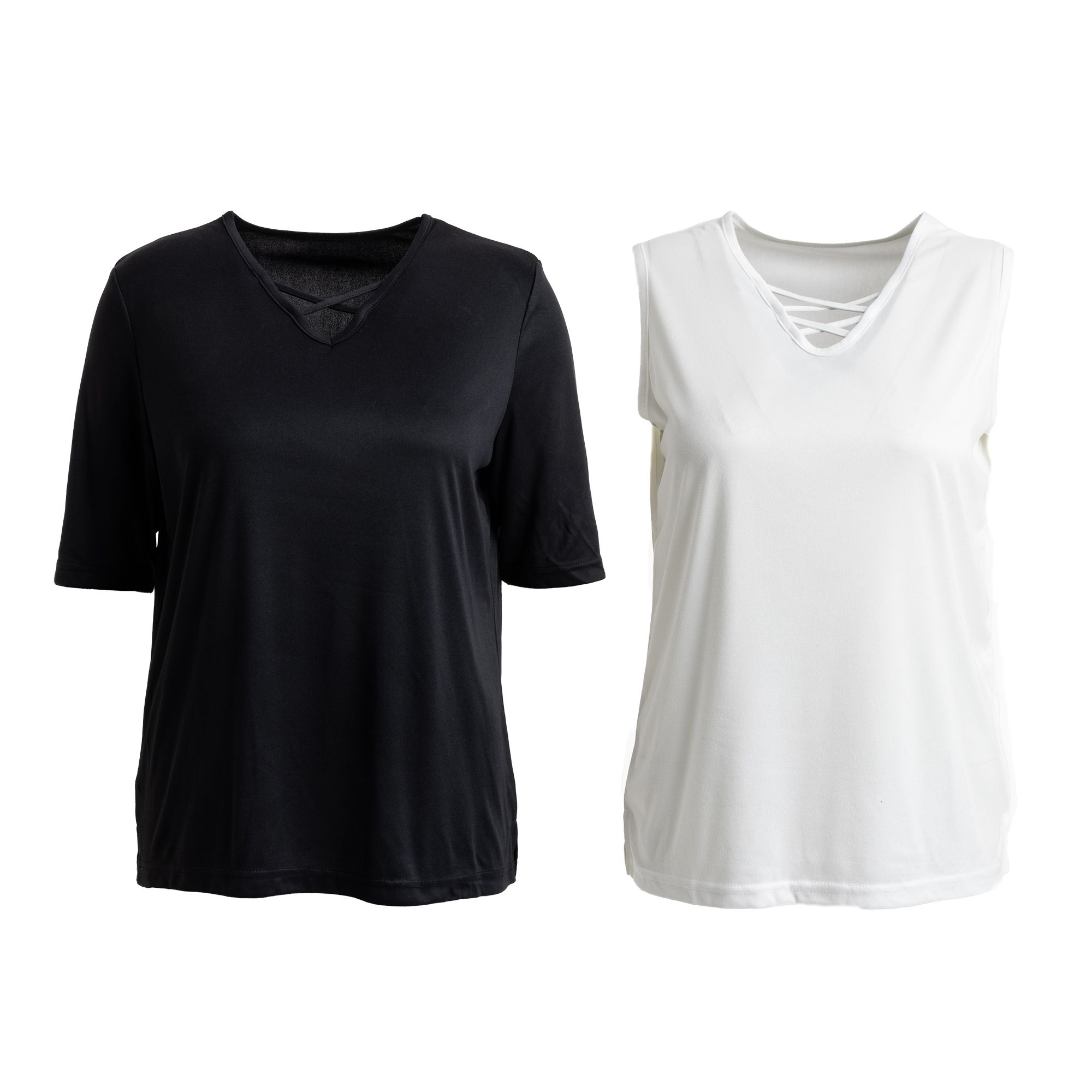 JERYMOOD HOMEWEAR Shirt und Top 1/2-Arm & ohne Arm Zierausschnitt Seitenschlitzen
