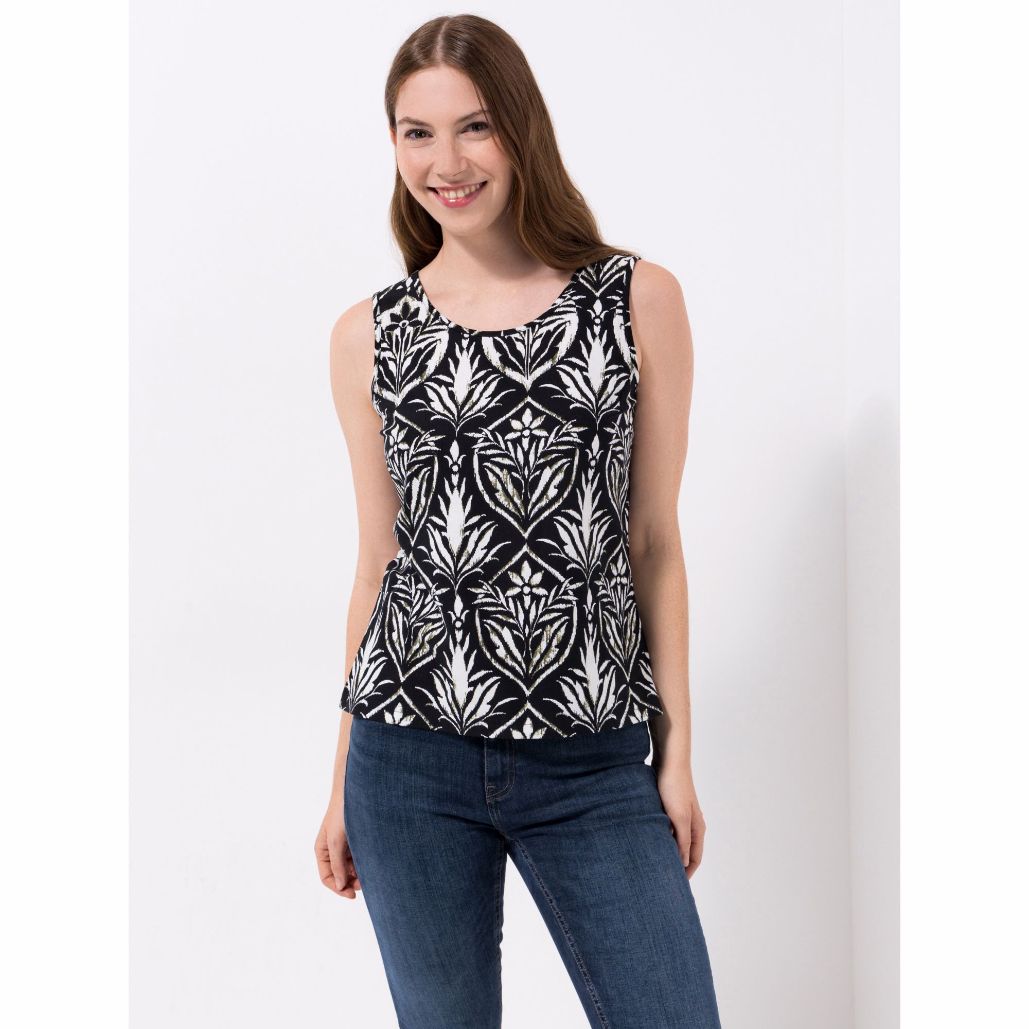 Green Cotton by Peter Hahn Shirt, ohne Arm Style Wilma Rundhalsausschnitt