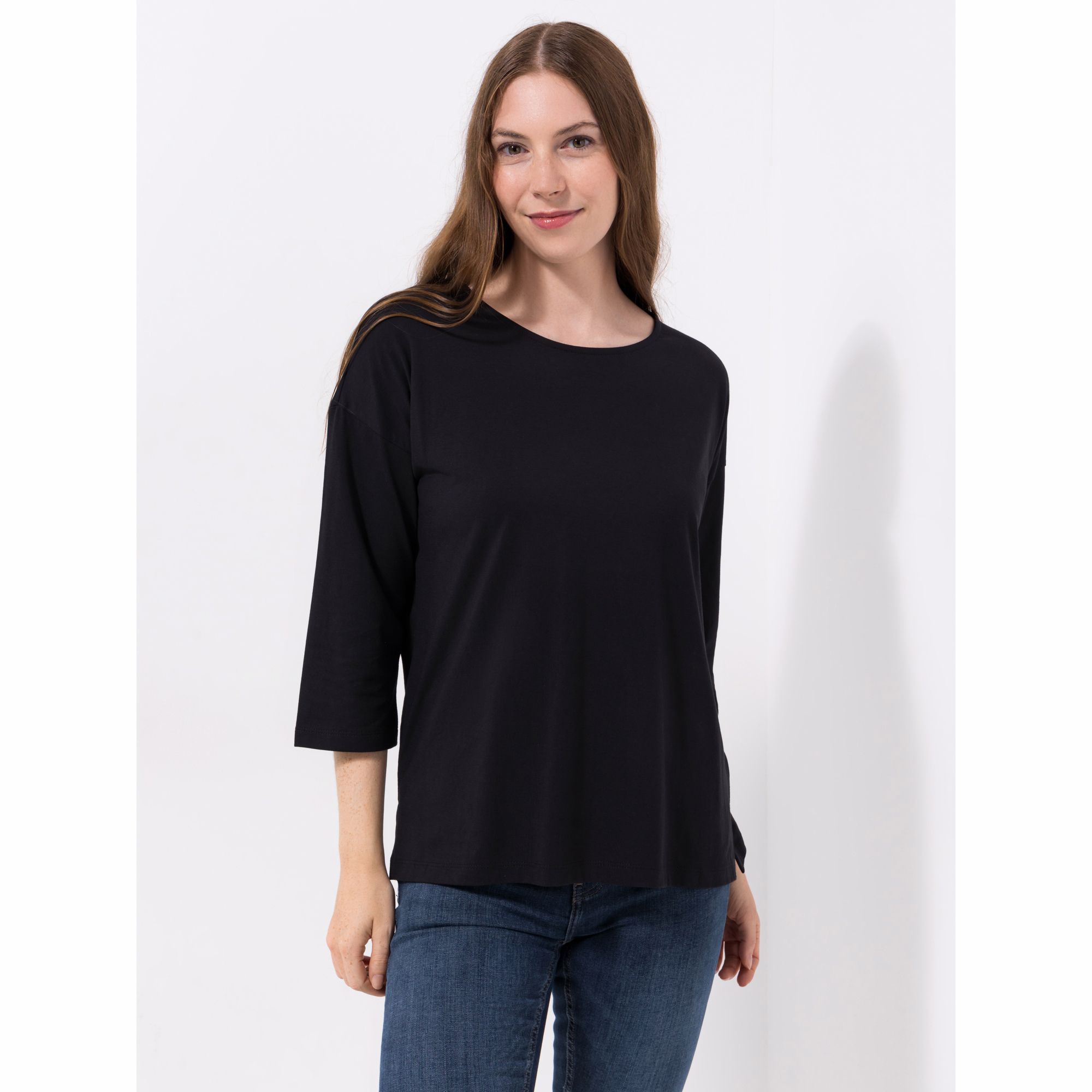 Green Cotton by Peter Hahn Shirt, 3/4-Arm Style Gurli Rundhalsausschnitt