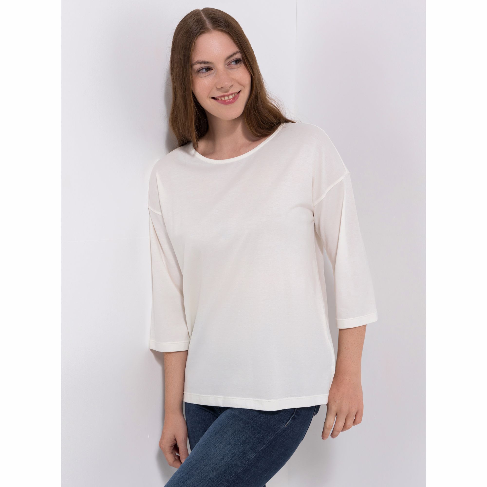 Green Cotton by Peter Hahn Shirt, 3/4-Arm Style Gurli Rundhalsausschnitt