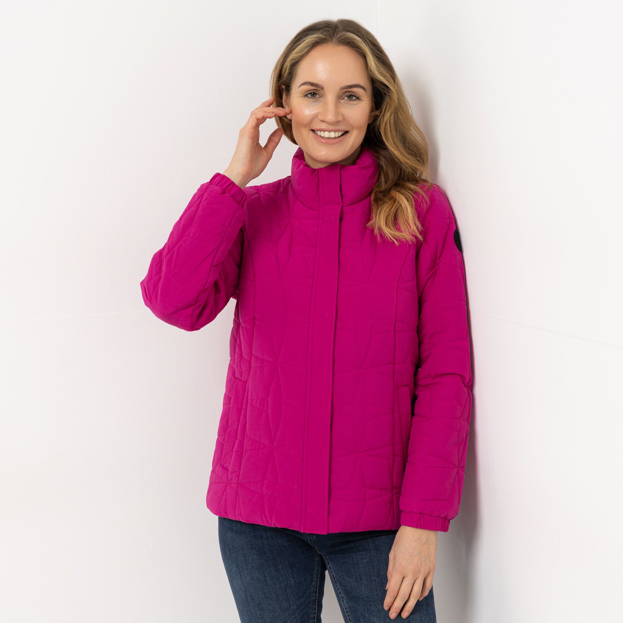 CENTIGRADE ACTIVE Steppjacke Stehkragen 2-Wege-Reißverschluss Stern-Steppung