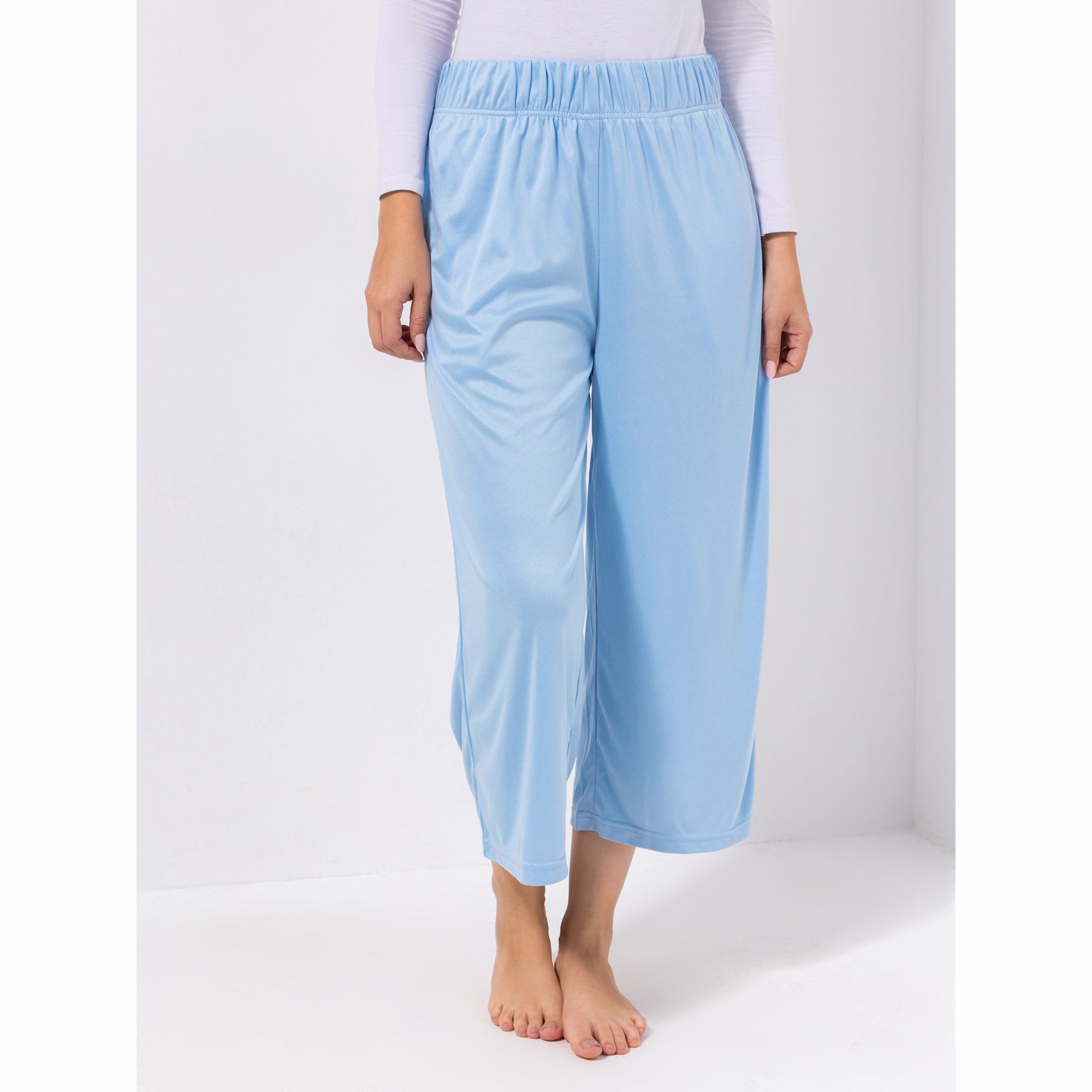 JERYMOOD HOMEWEAR Culotte, 7/8-Länge Mikrofaser Rundumdehnbund gerades Bein