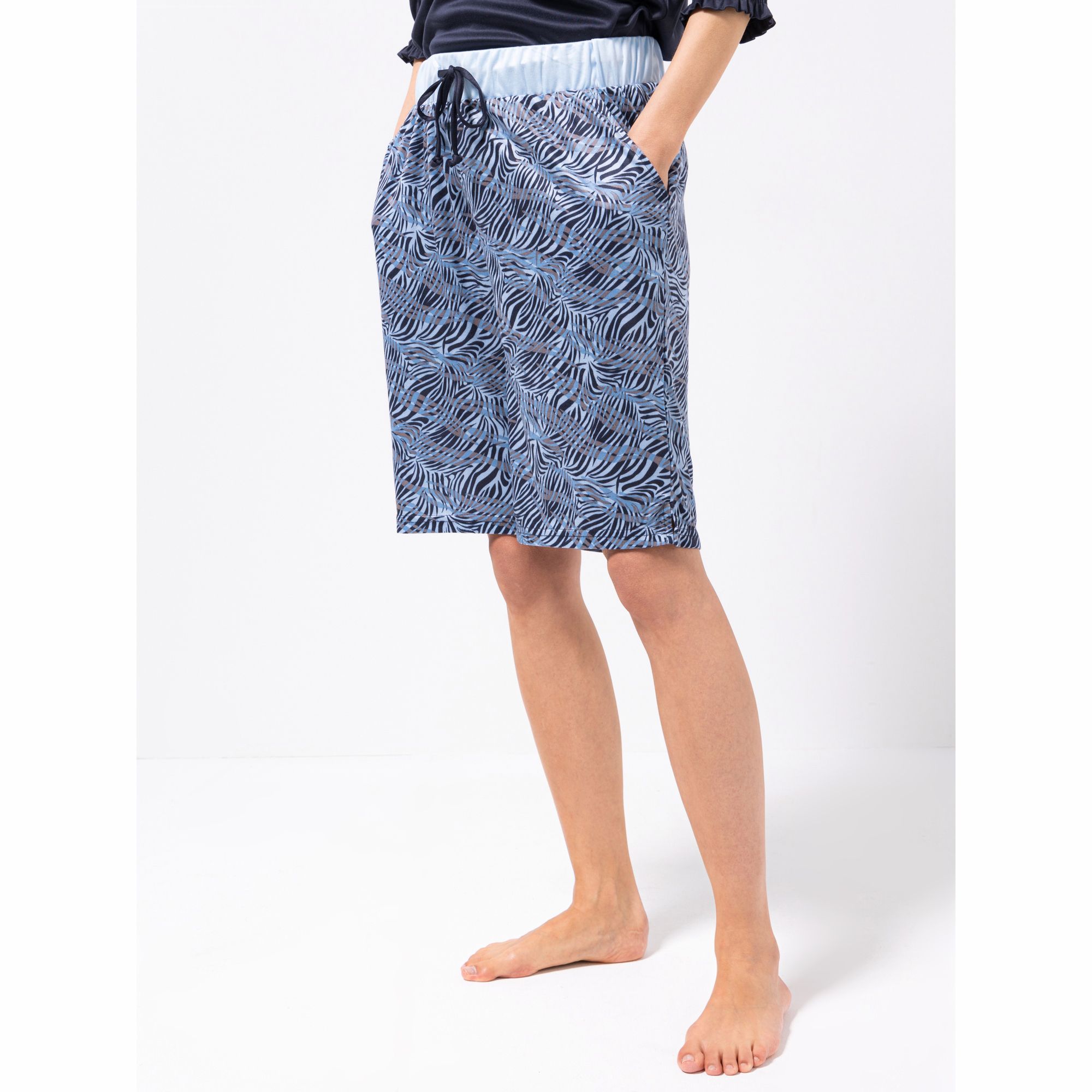 JERYMOOD HOMEWEAR Bermuda Mikrofaser Rundumdehnband bedruckt