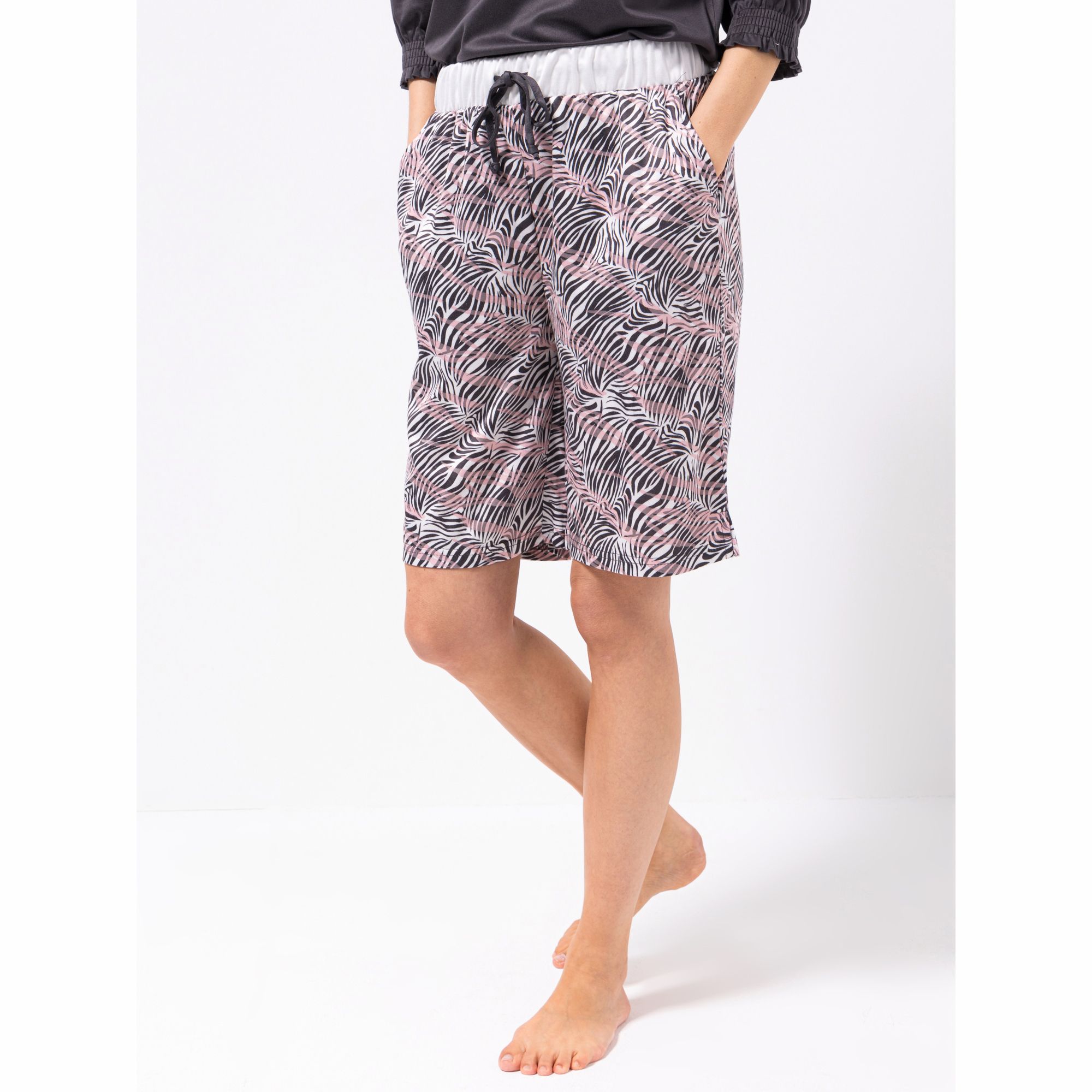 JERYMOOD HOMEWEAR Bermuda Mikrofaser Rundumdehnband bedruckt