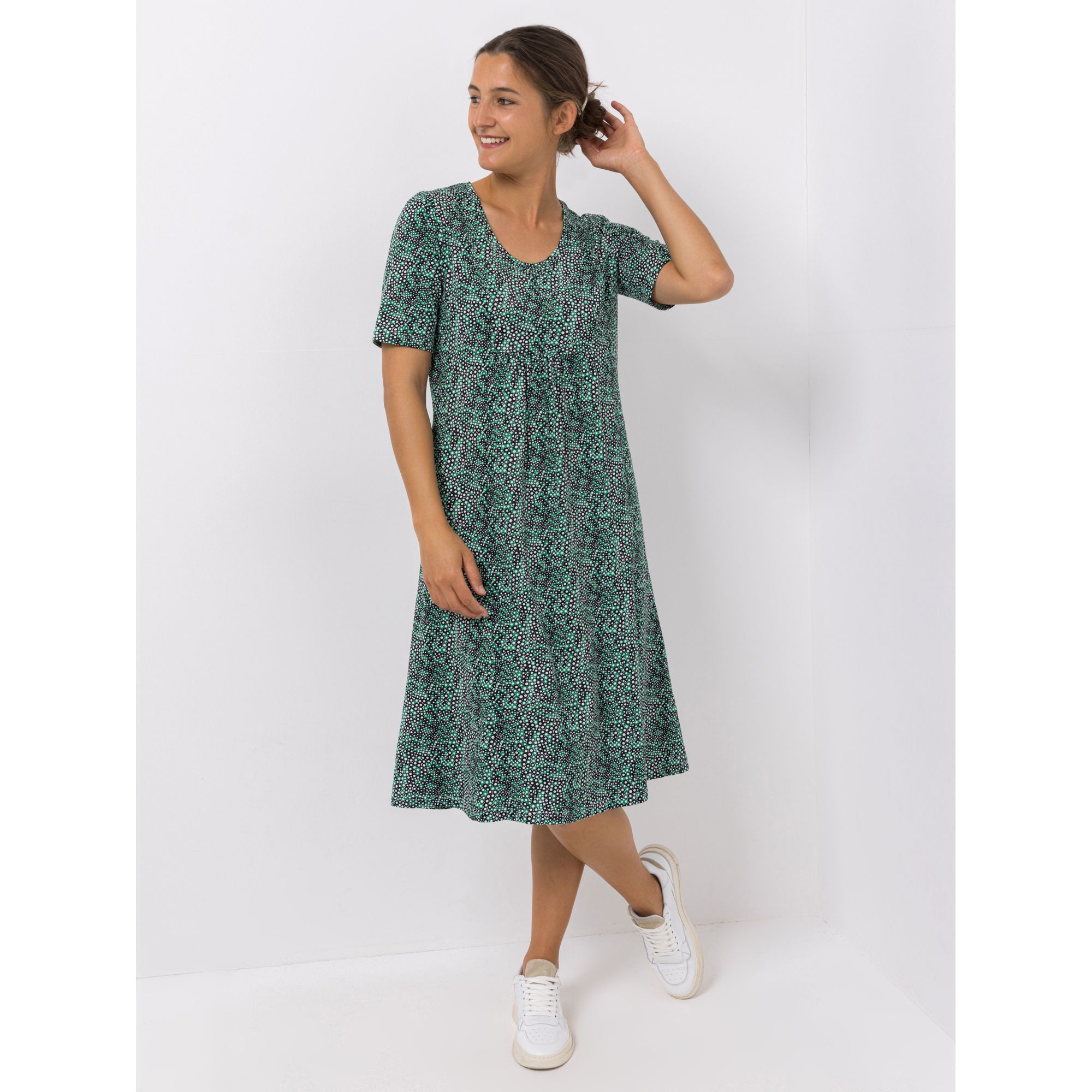 Green Cotton by Peter Hahn Kleid, 1/2-Arm Style Selma Rundhalsausschnitt