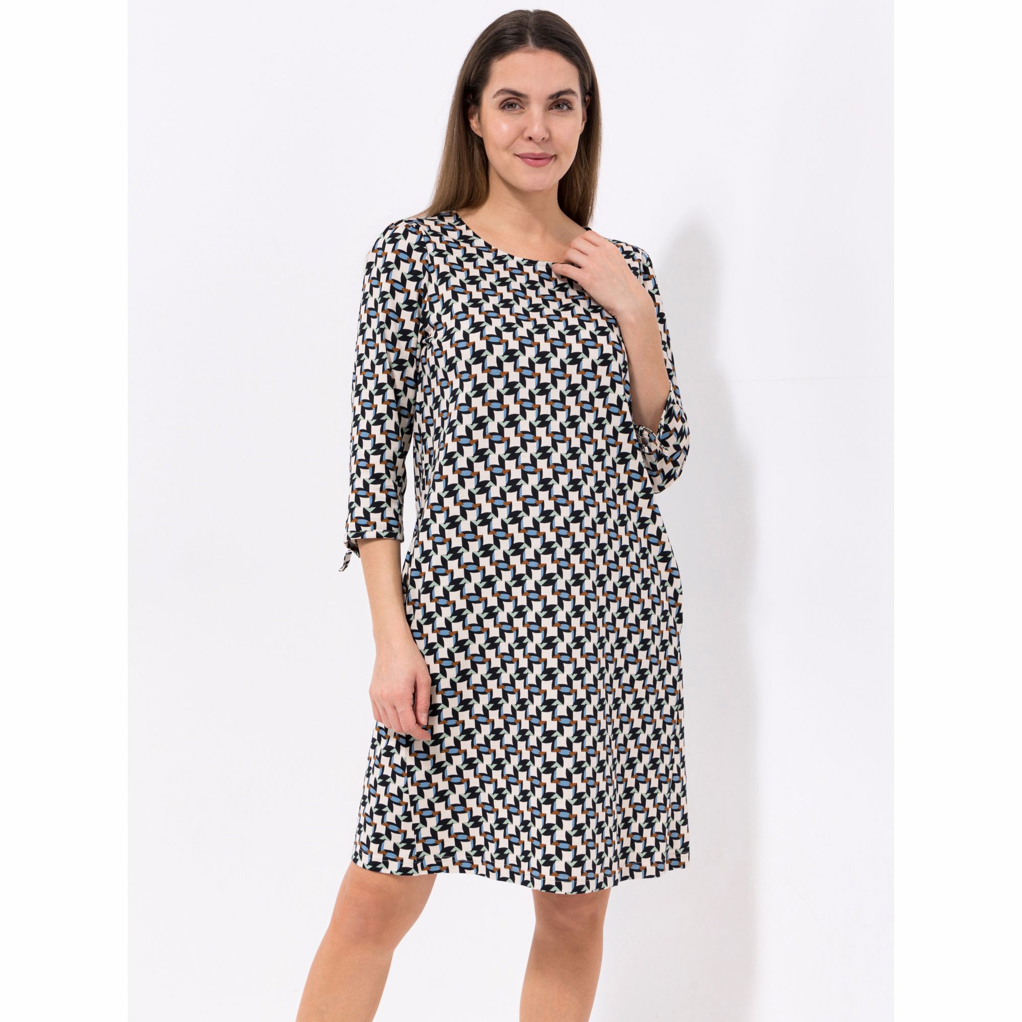 Green Cotton by Peter Hahn Kleid, 3/4-Arm Style Emma Rundhalsausschnitt