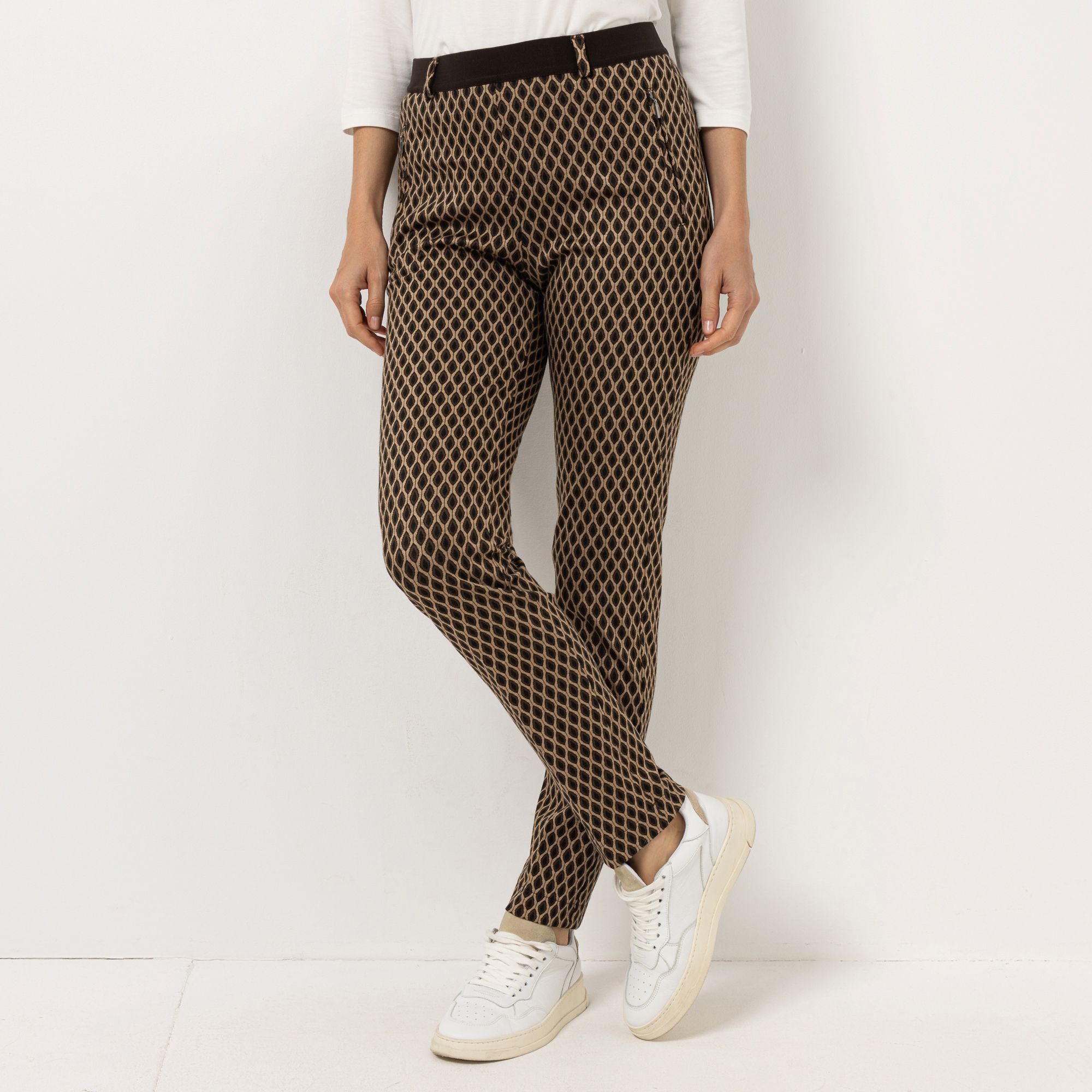 RAPHAELA BY BRAX, Hose Lillyth Rundumdehnbund Super-Slim-Fit Allover-Druck