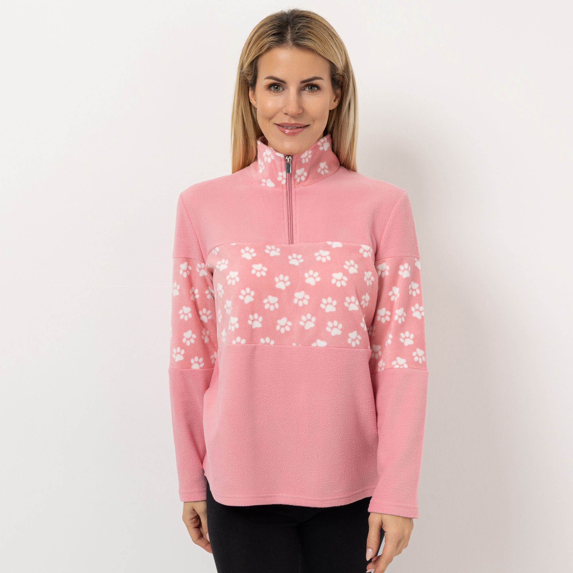 POLARSTERN Troyer, 1/1-Arm Mikrofaser Fleece Stehkragen Seitenschlitze