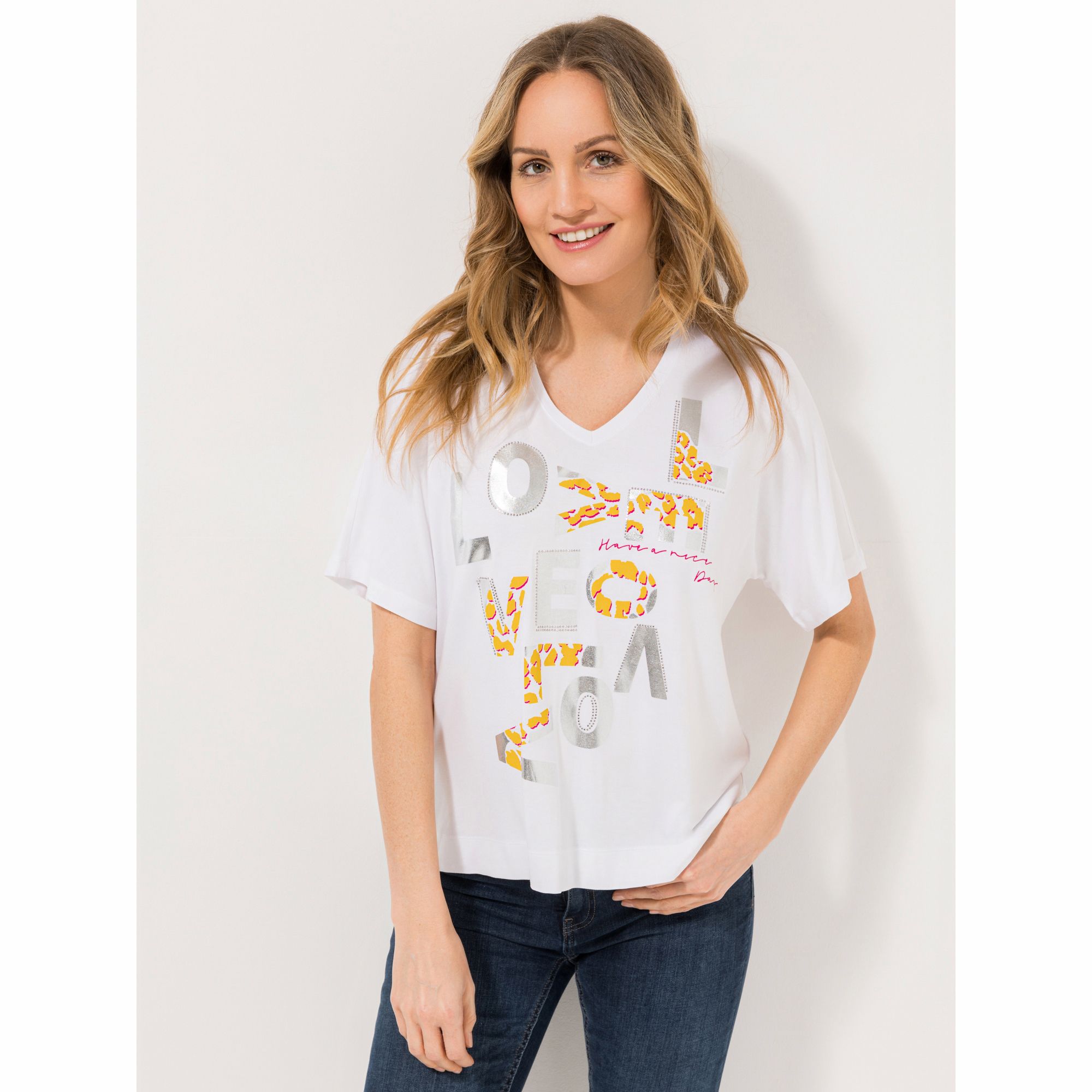 BASLER® Shirt, 1/2-Arm V-Ausschnitt Kimonoärmel 95% ECOVERO™ Viskose