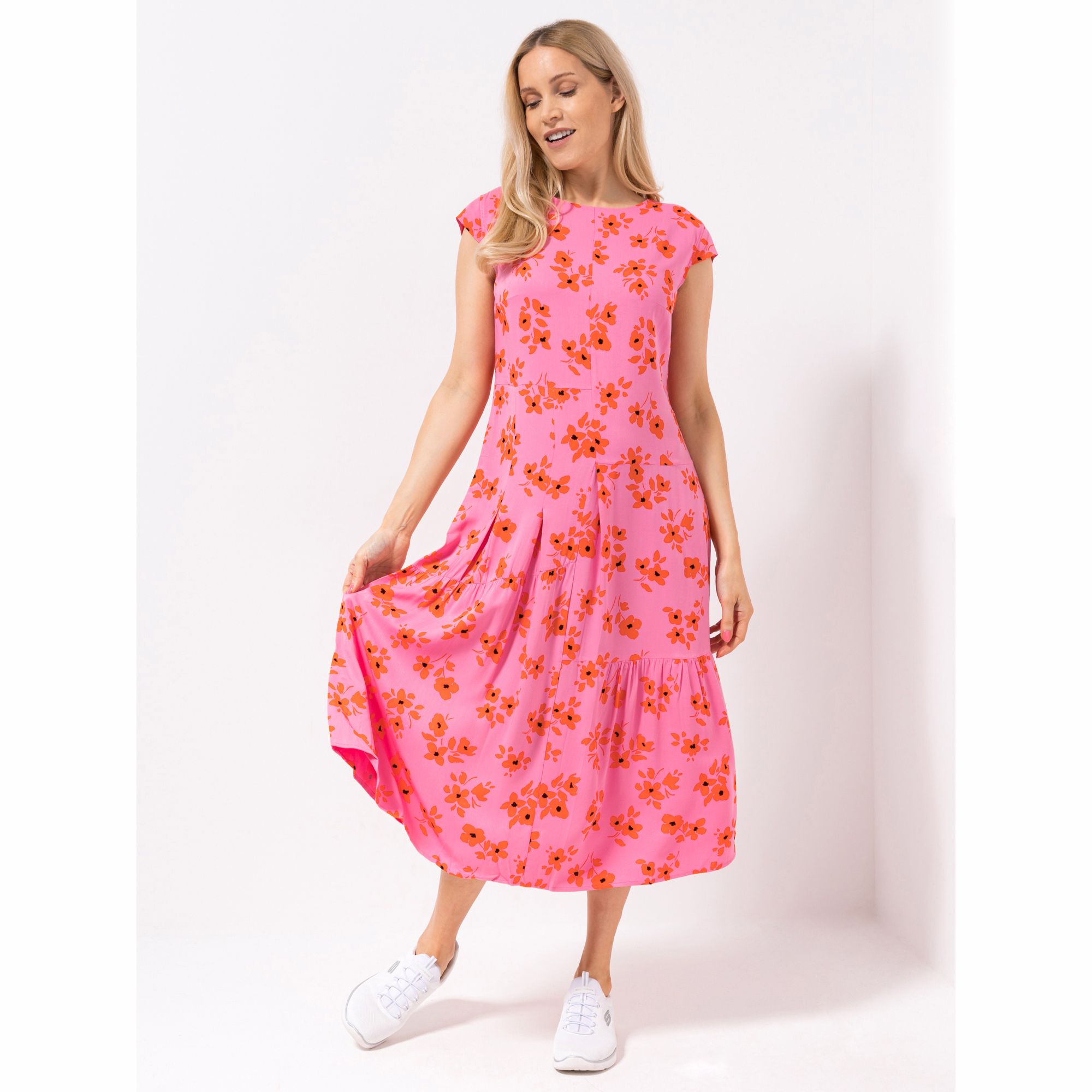 LOVELY SISTERS® Kleid, ohne Arm Mittellang Rundhalsausschnitt Reißverschluss