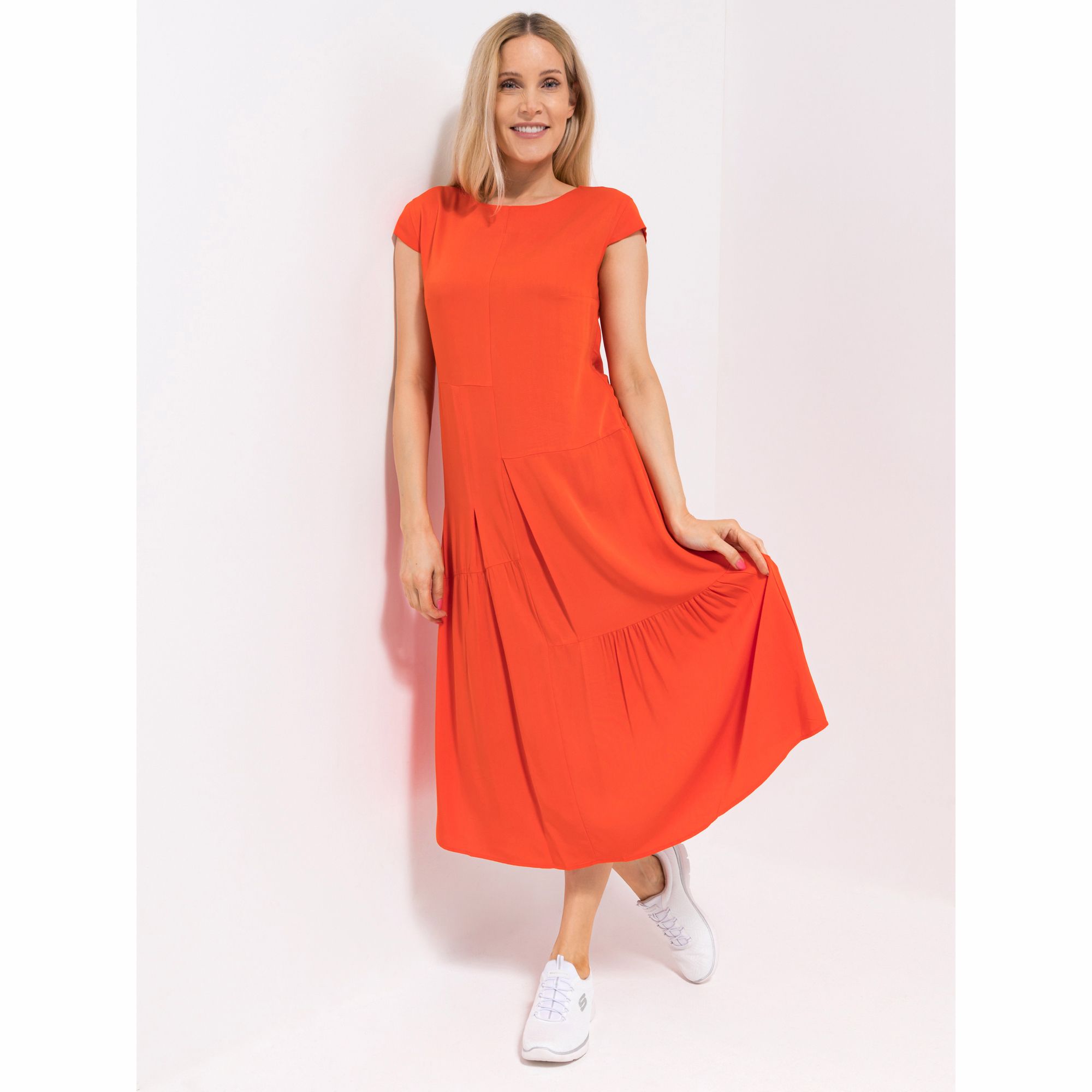 LOVELY SISTERS® Kleid, ohne Arm Mittellang Rundhalsausschnitt Reißverschluss