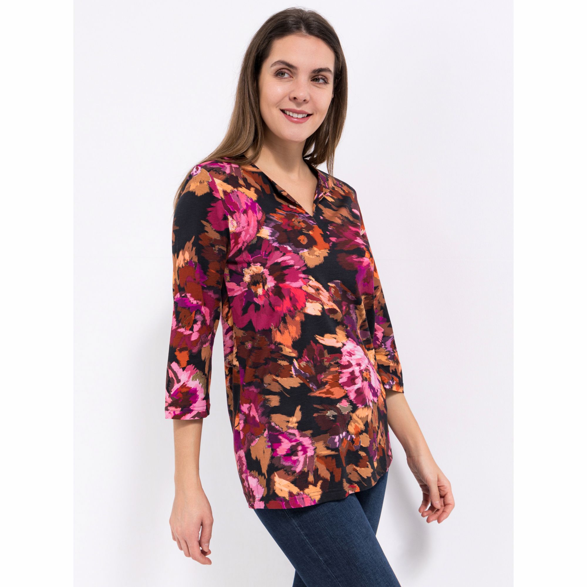 Green Cotton by Peter Hahn Shirt, 3/4-Arm Style Erika Seitenschlitze