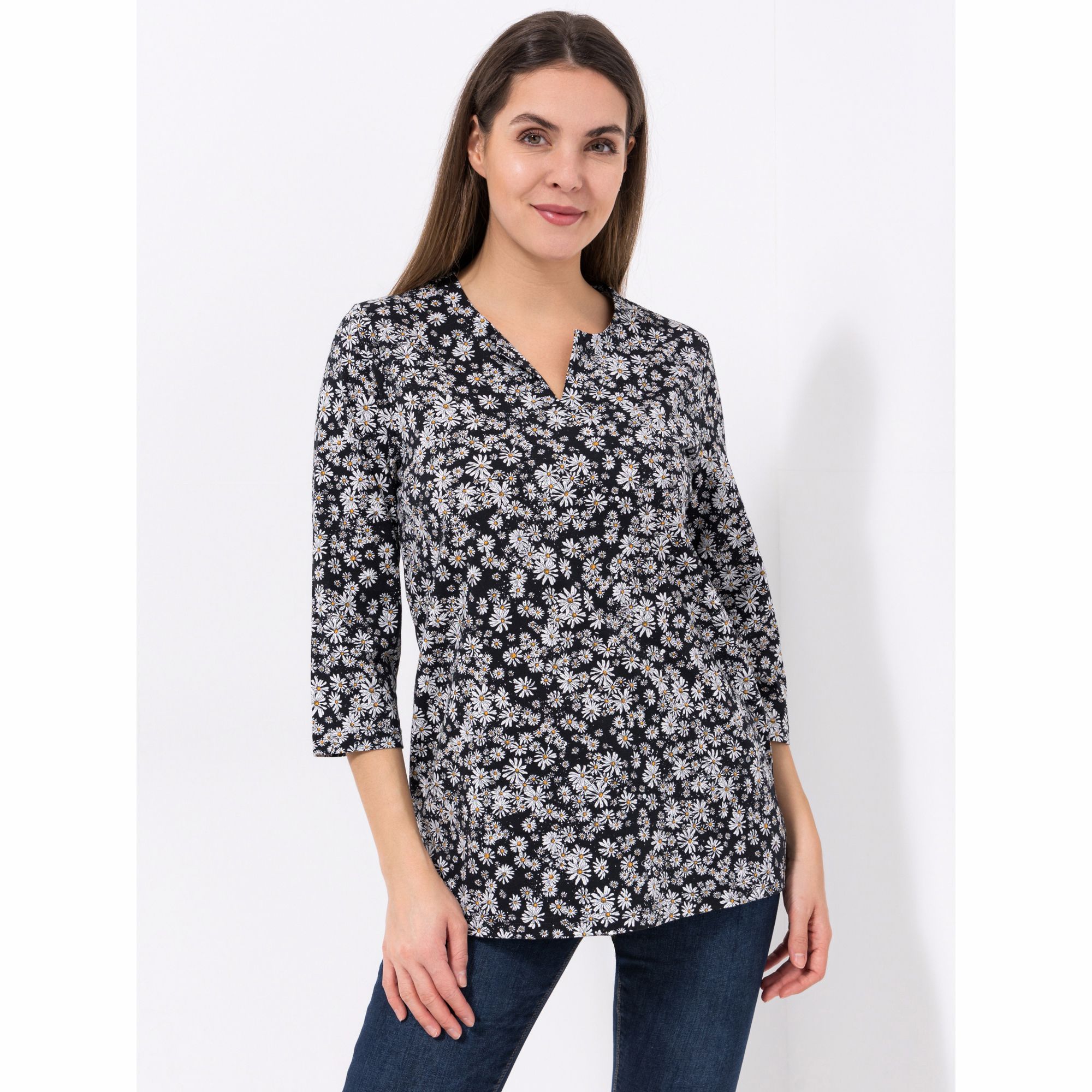 Green Cotton by Peter Hahn Shirt, 3/4-Arm Style Erika Seitenschlitze