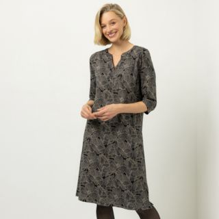 AMINATI® Kleid 3/4-Arm V-Ausschnitt Allover-Druck