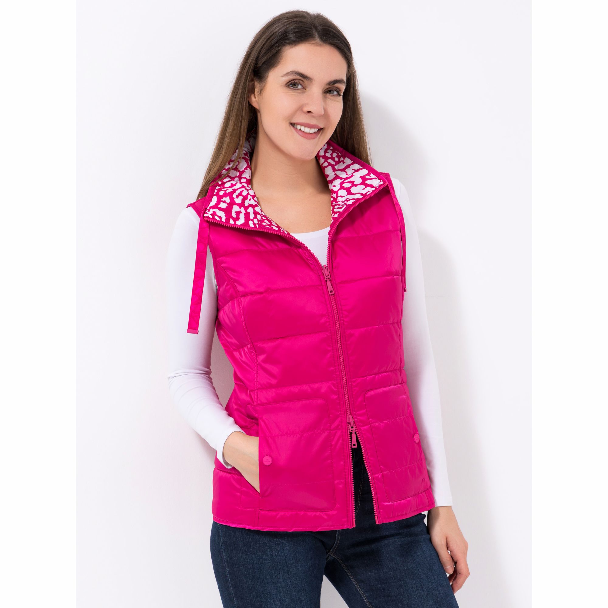 BASLER® Wendesteppweste Stehkragen aufgesetzte Taschen 2-Wege-Zipper