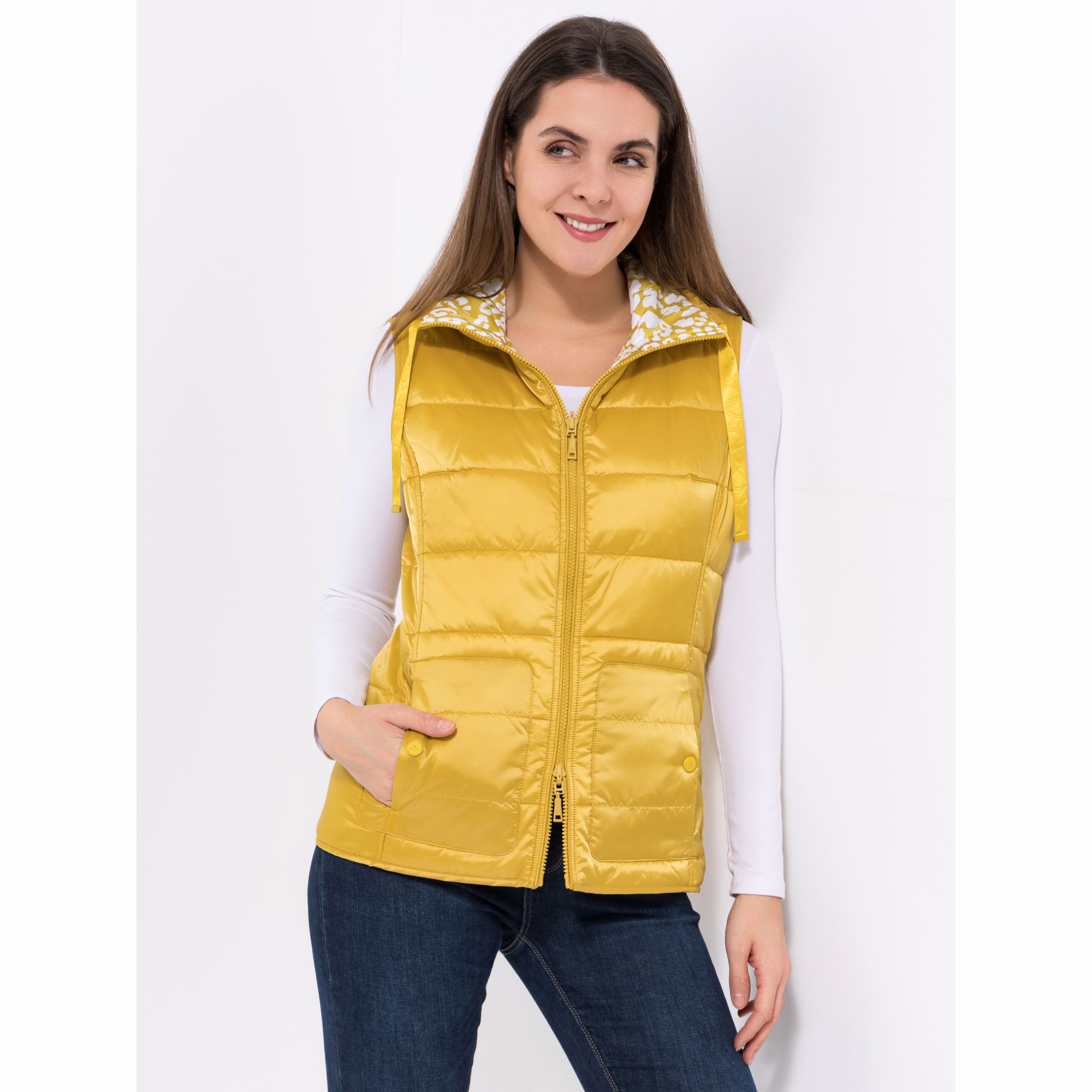 BASLER® Wendesteppweste Stehkragen aufgesetzte Taschen 2-Wege-Zipper