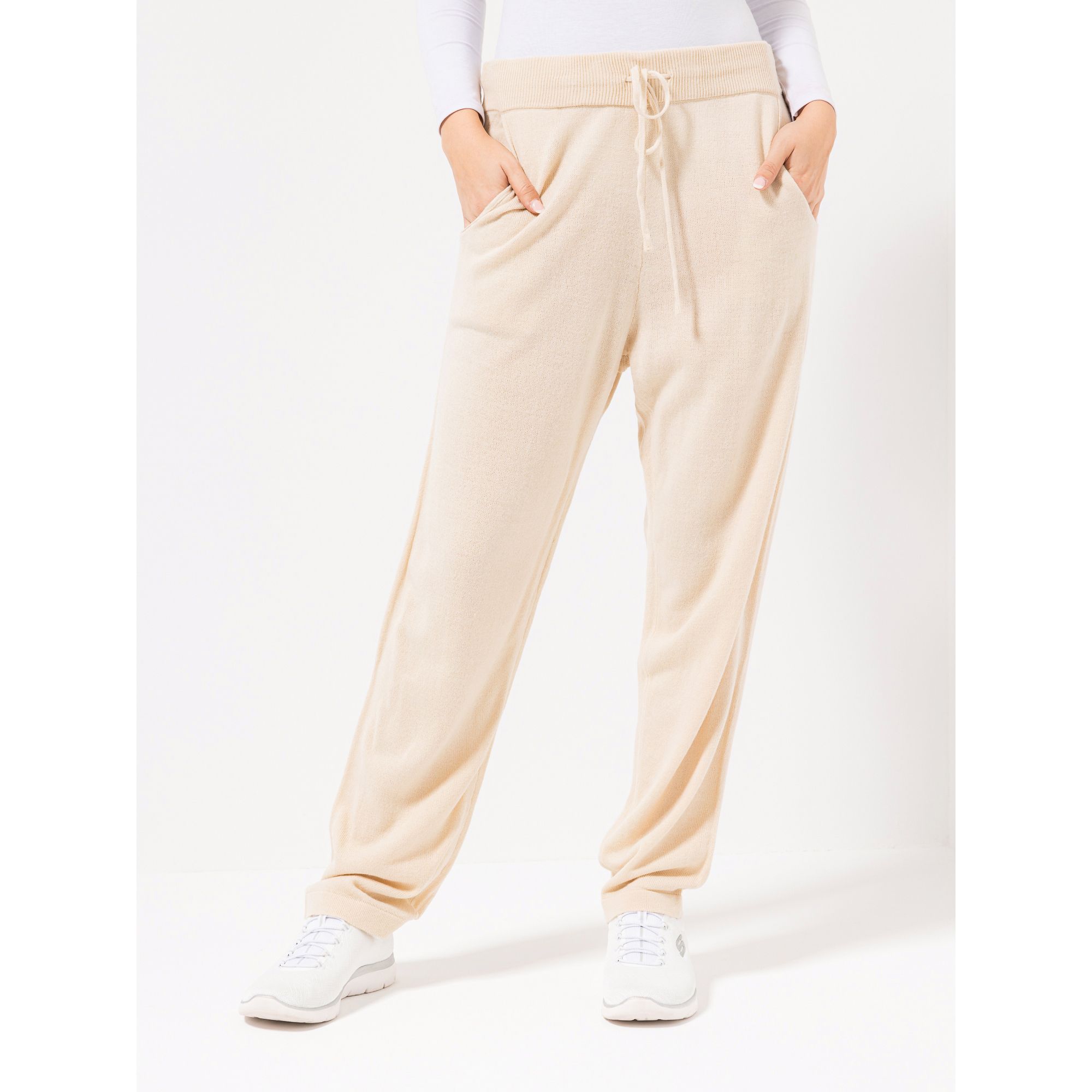 CASHMASOFT Hose Cashmeregriff Rundumdehnbund mit Bindeband