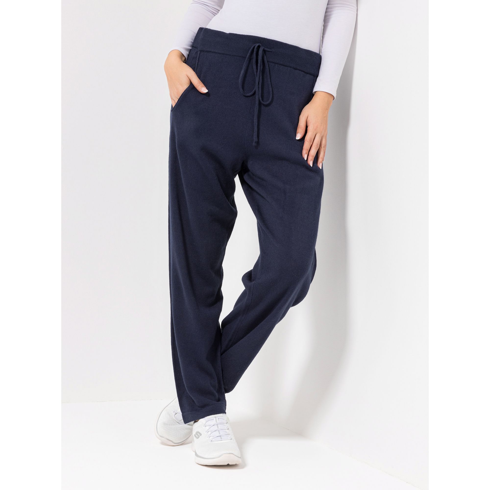 CASHMASOFT Hose Cashmeregriff Rundumdehnbund mit Bindeband