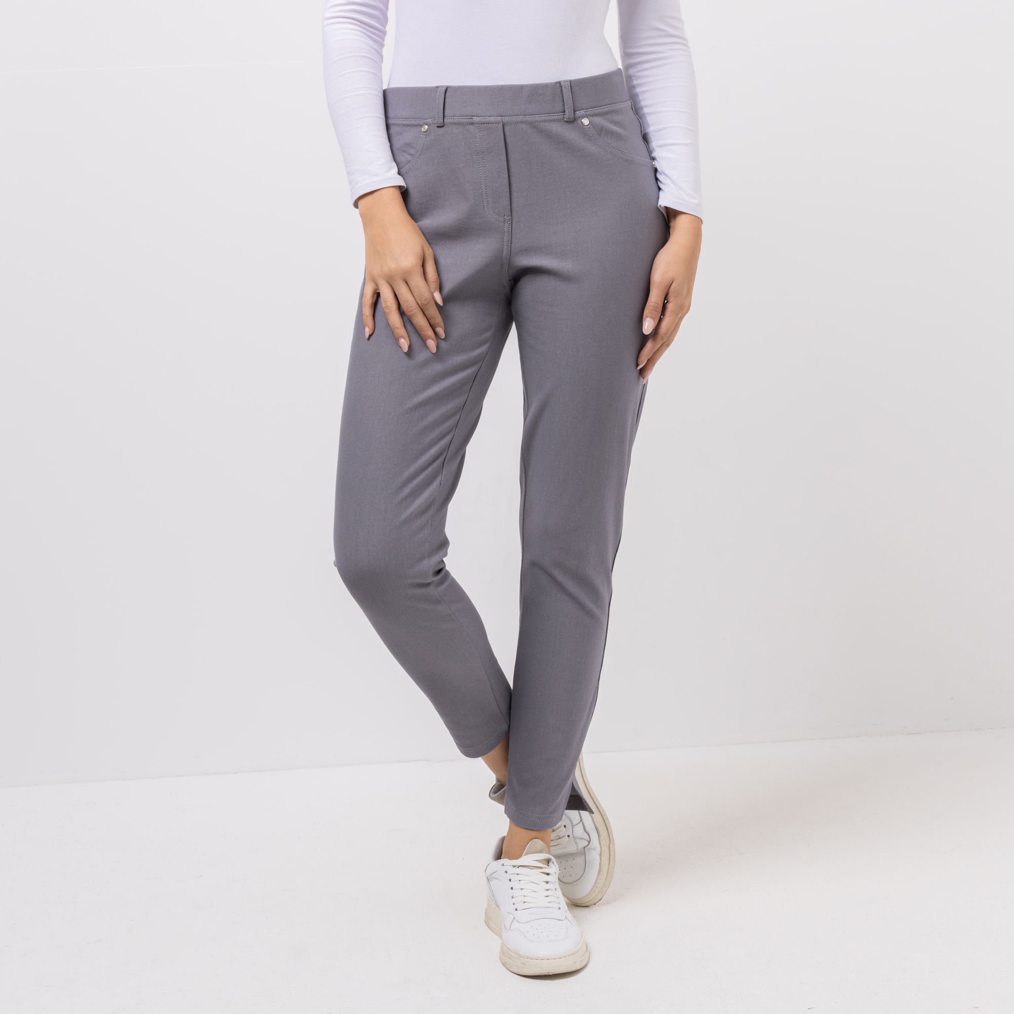 DENIM & CO. Schlupfhose Denise Winterqualität Rundumdehnbund knöchellang