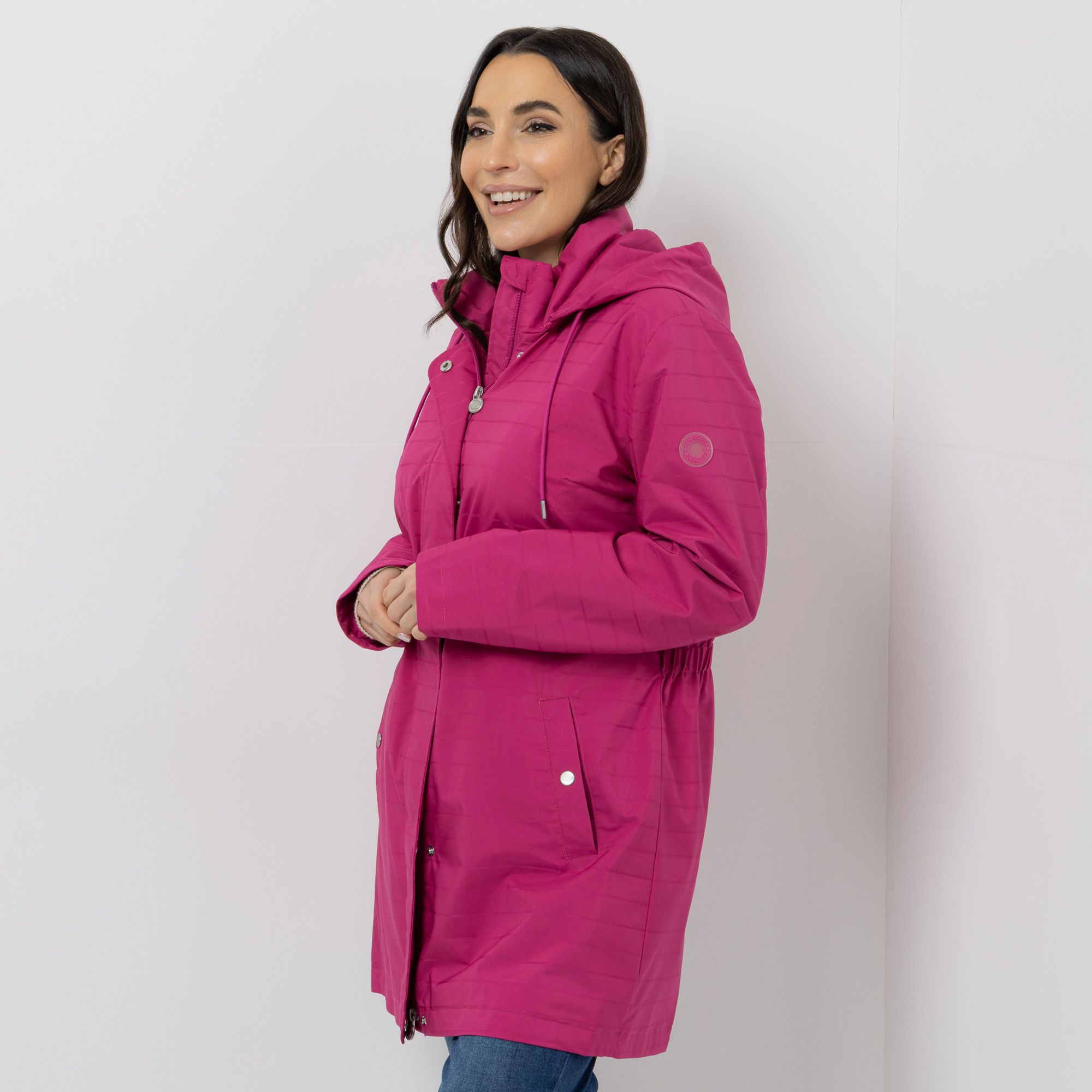 CENTIGRADE Parka, 1/1 Arm abnehmbare Kapuze 2-Wege-Reißverschluss dezenter Streifen