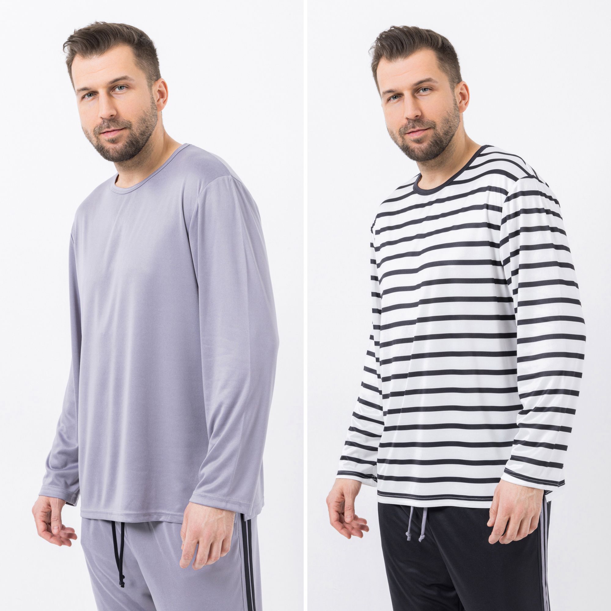 MEN'S TOUCH 2 Shirts, 1/1-Arm Mikrofaser uni & bedruckt Rundhalsausschnitt