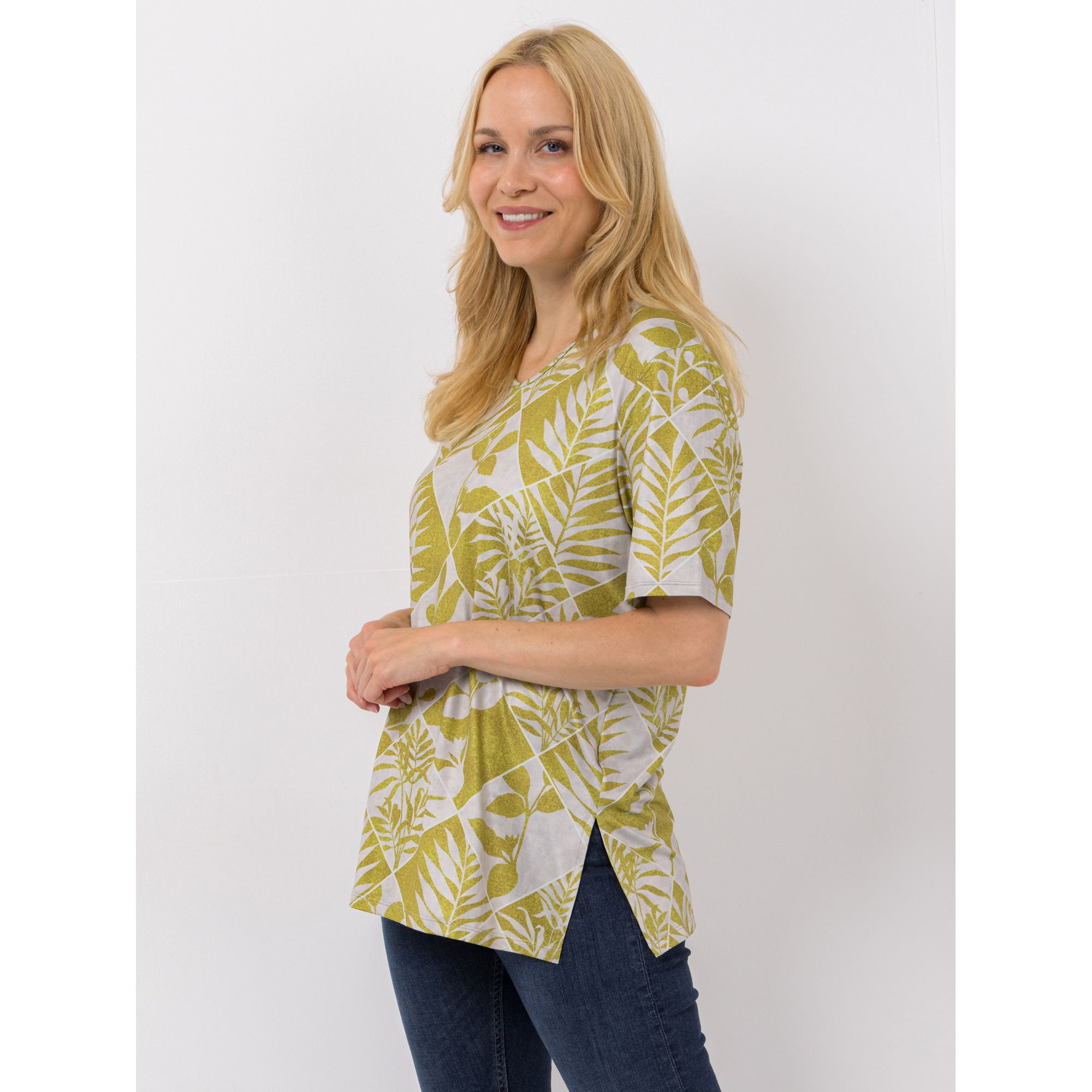 IN-PRINT Shirt 1/2-Arm V-Ausschnitt bedruckt