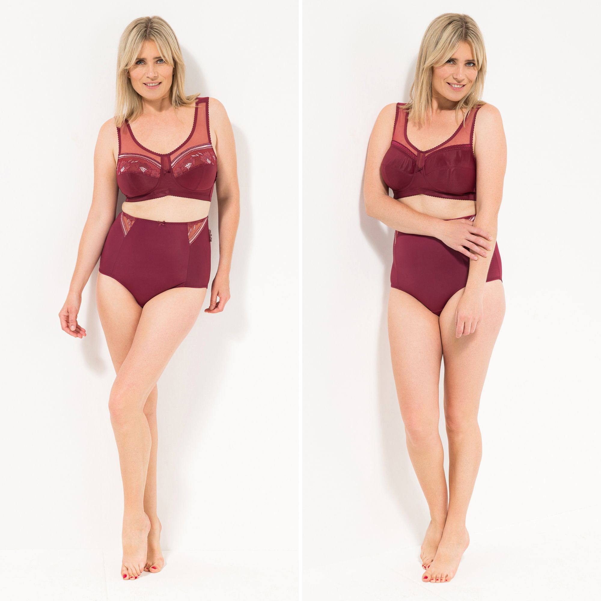 LITTLE ROSE 2 Entlastungs-BHs Mikrofasermischung Passform Lady florale Spitze