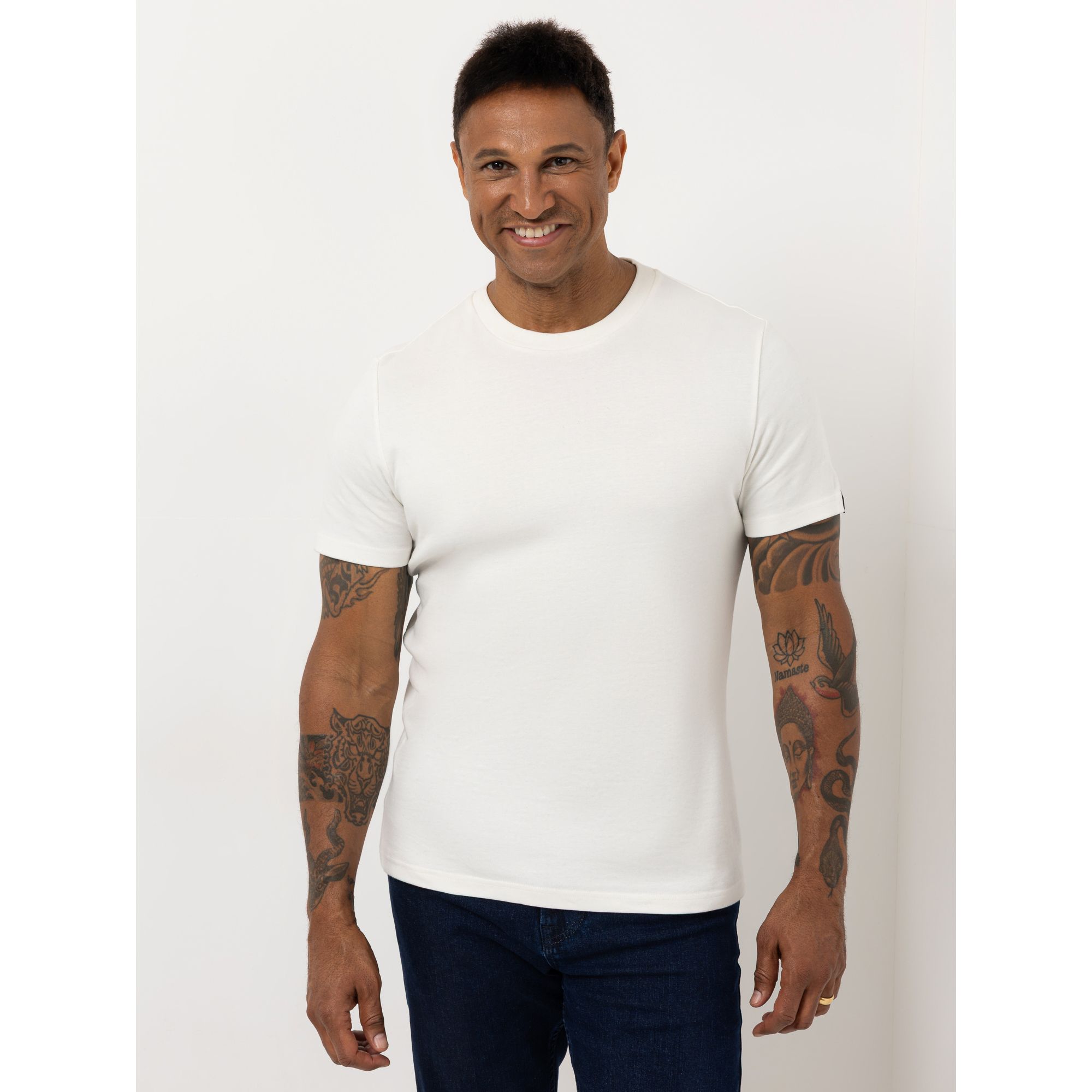 AMINATI® Herren Shirt 1/2-Arm Rundhalsausschnitt Logo-Details