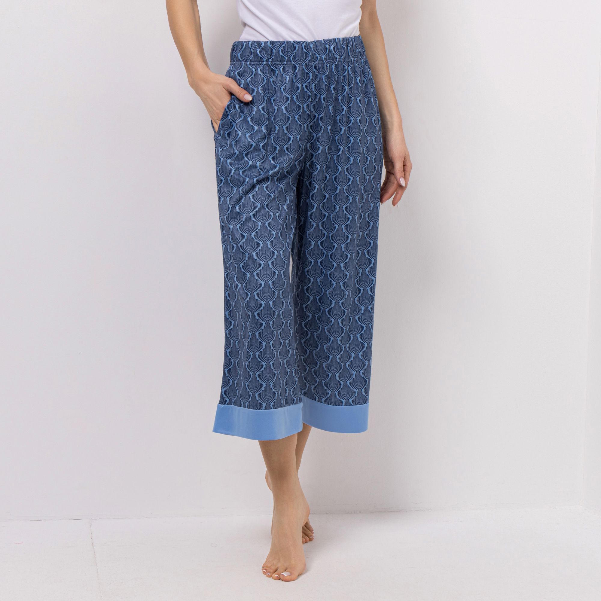 JERYMOOD HOMEWEAR Hose, Culotte Mikrofaser Rundumdehnbund Seitentaschen