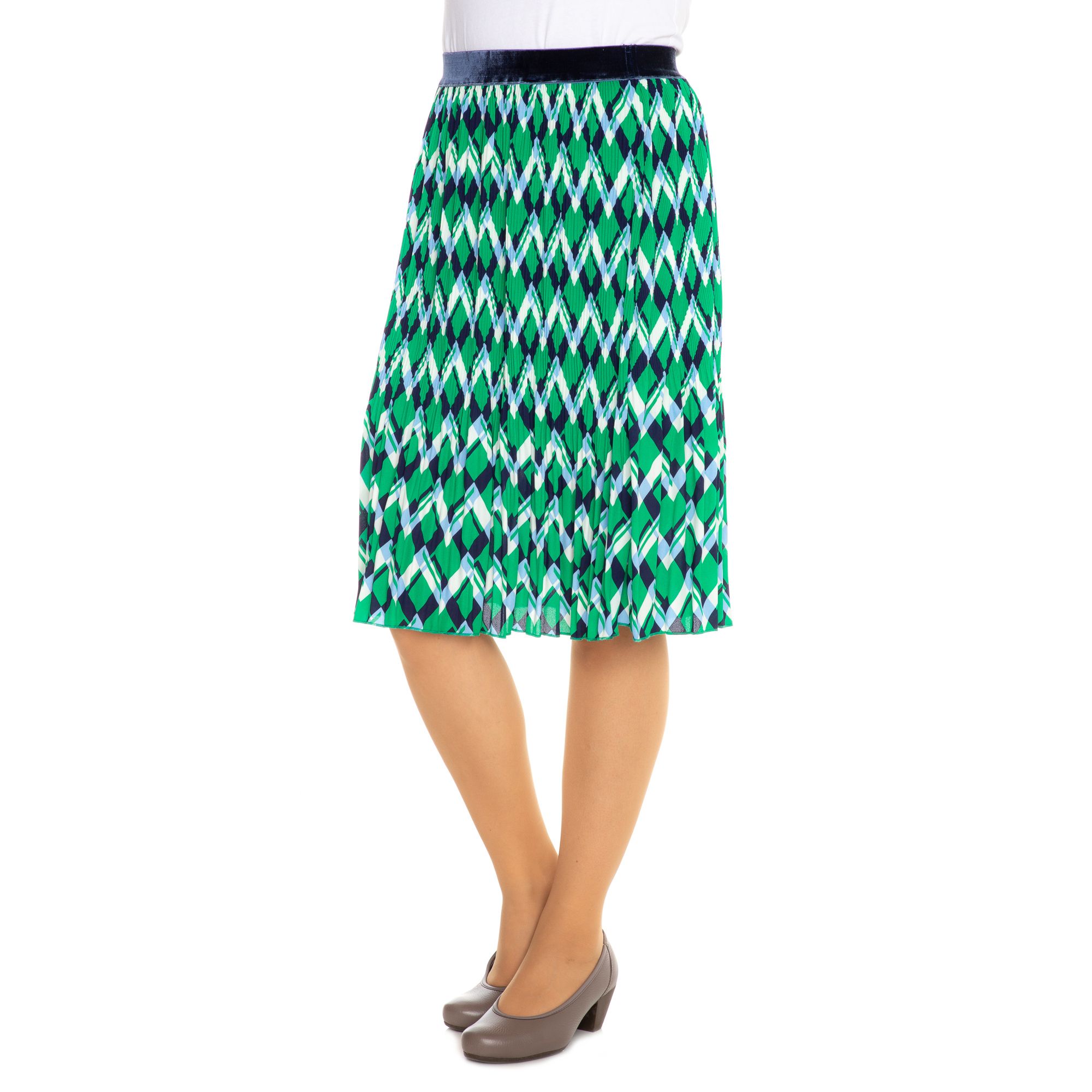 fransa® Plisseerock gefüttert Alloverdruck Rundumdehnbund