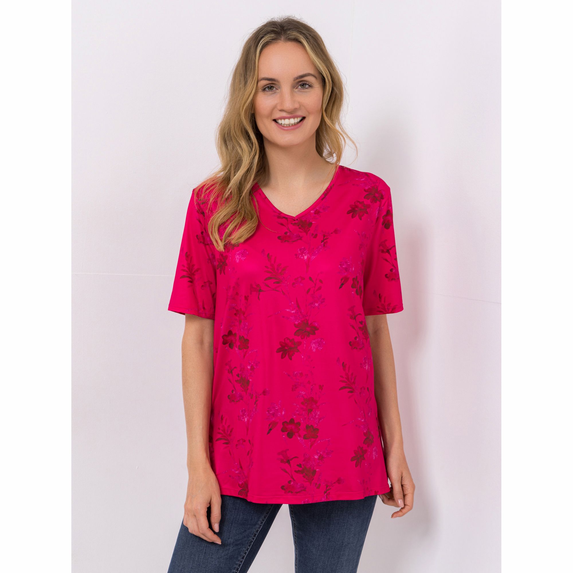 IN-PRINT Shirt 1/2-Arm V-Ausschnitt bedruckt