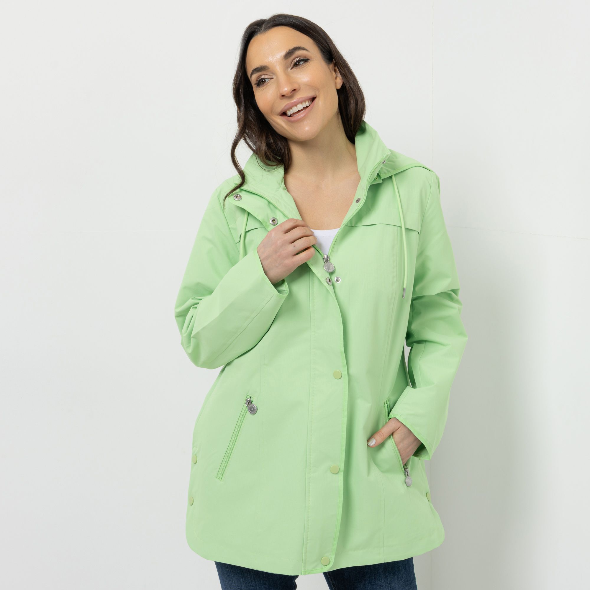 CENTIGRADE Oudoorjacke abnehmbare Kapuze 2-Wege-Reißverschluss Reißverschlusstaschen