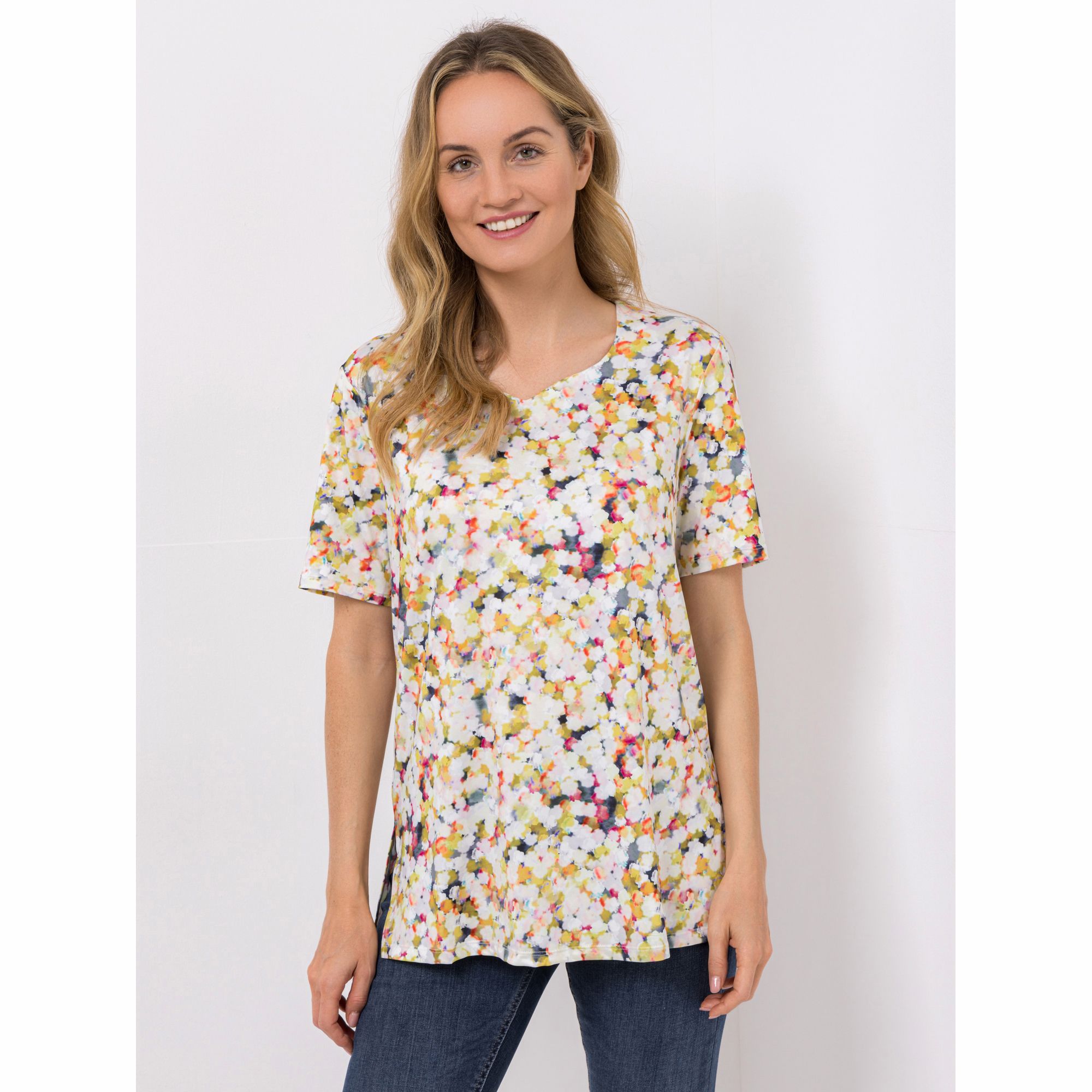 IN-PRINT Shirt 1/2-Arm Herzausschnitt bedruckt