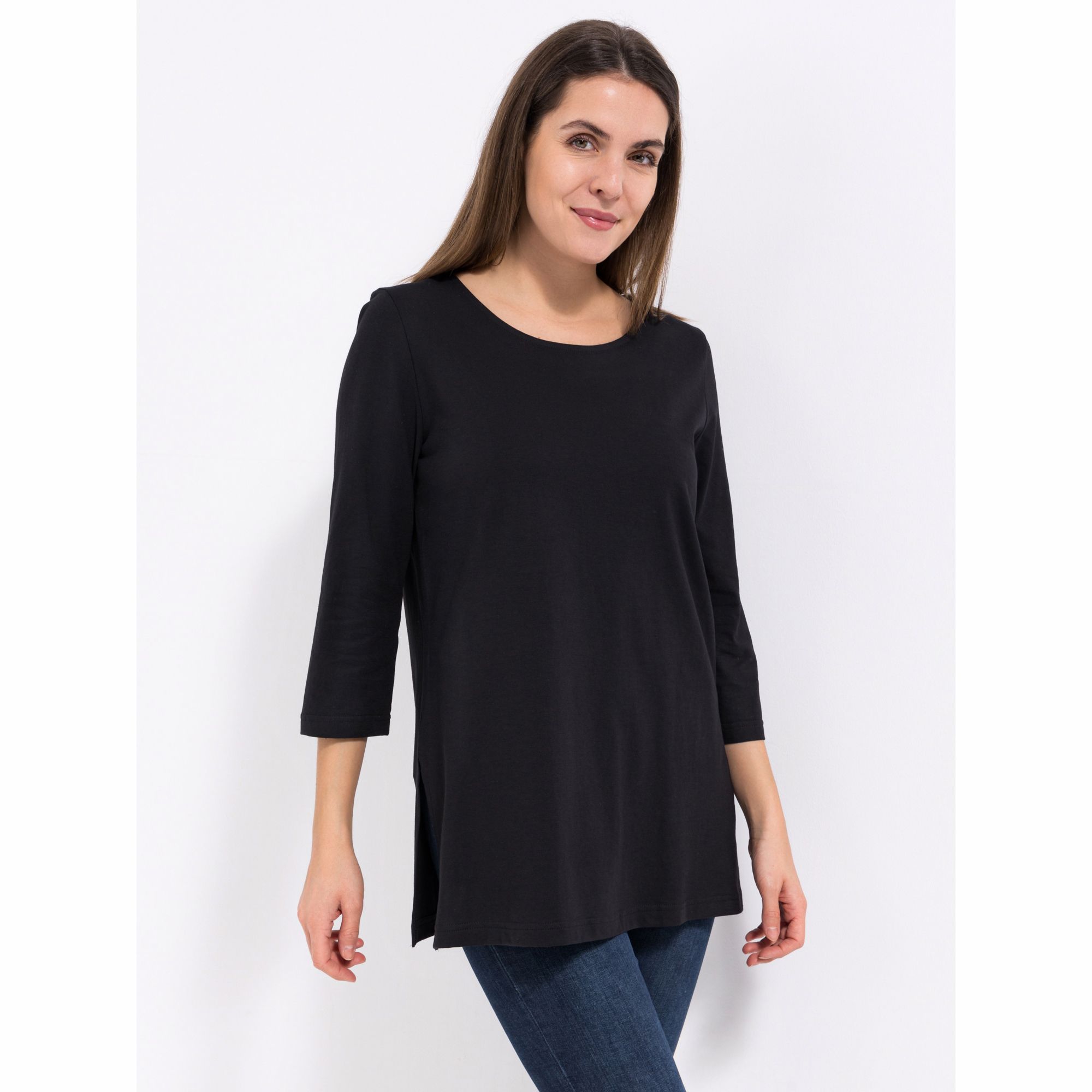 Green Cotton by Peter Hahn Shirt, 3/4-Arm Style Trine Seitenschlitze