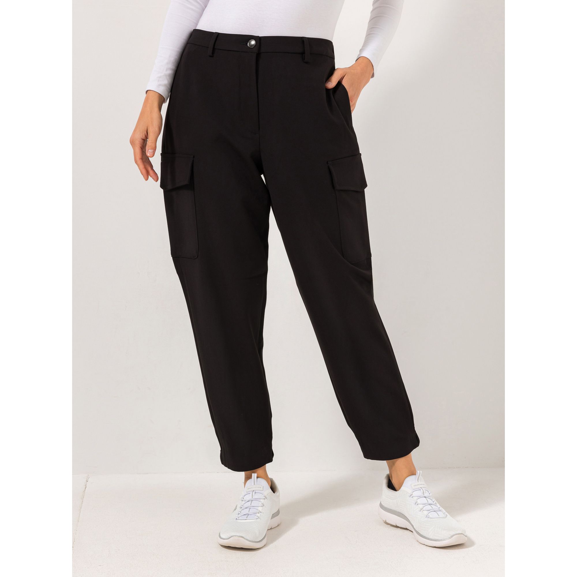 MAC Hose RAHEL normale Leibhöhe Cargo Taschen Loose Fit