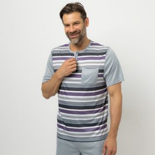 MEN'S TOUCH Shirt, 1/2-Arm Knopfleiste Brusttasche Seitenschlitze