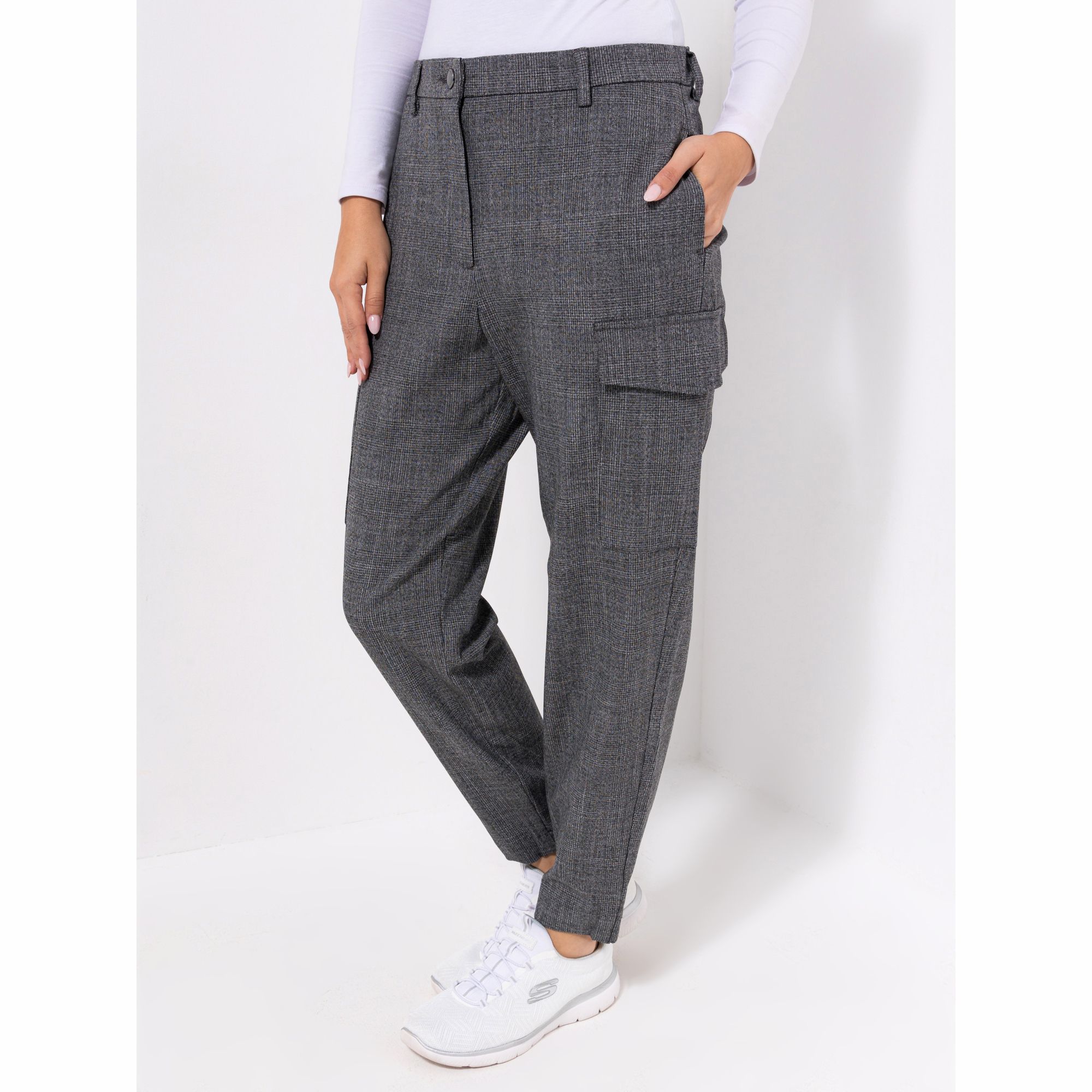 MAC Hose RAHEL normale Leibhöhe Cargo Taschen Loose Fit