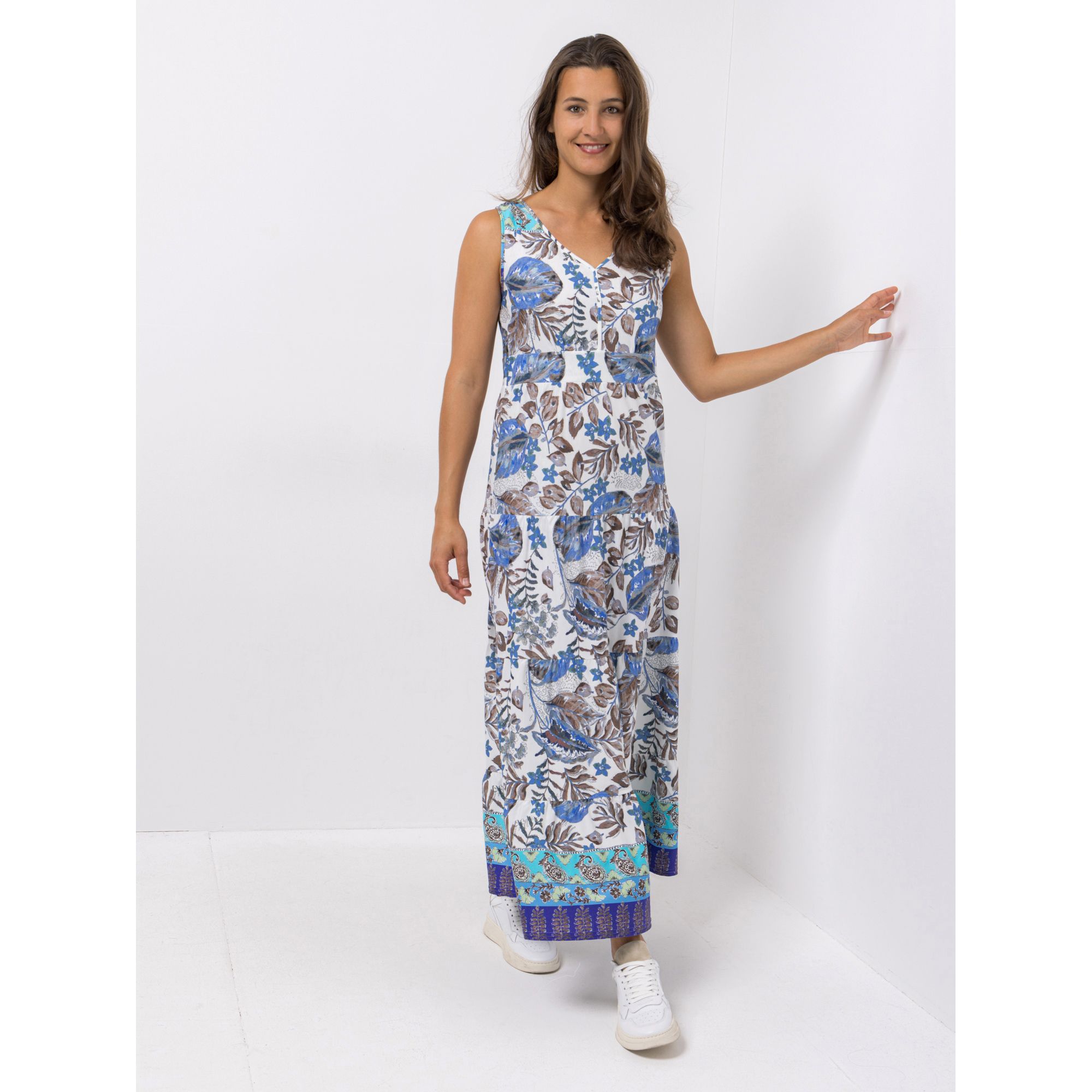 Green Cotton by Peter Hahn Kleid, ohne Arm Style Lone V-Ausschnitt