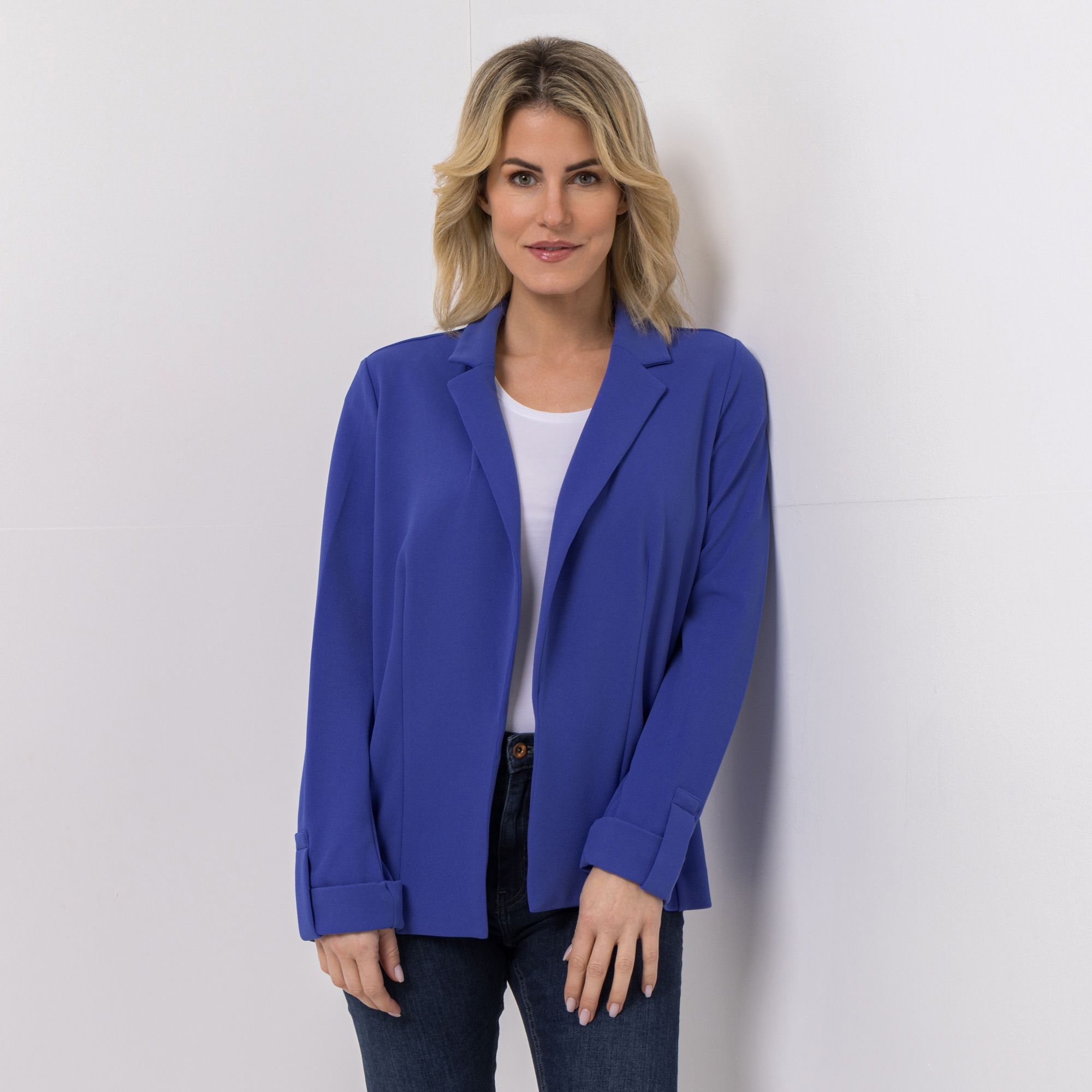 VIA MILANO Blazer 1/1-Arm mit Laschen Reverskragen figurumspielend