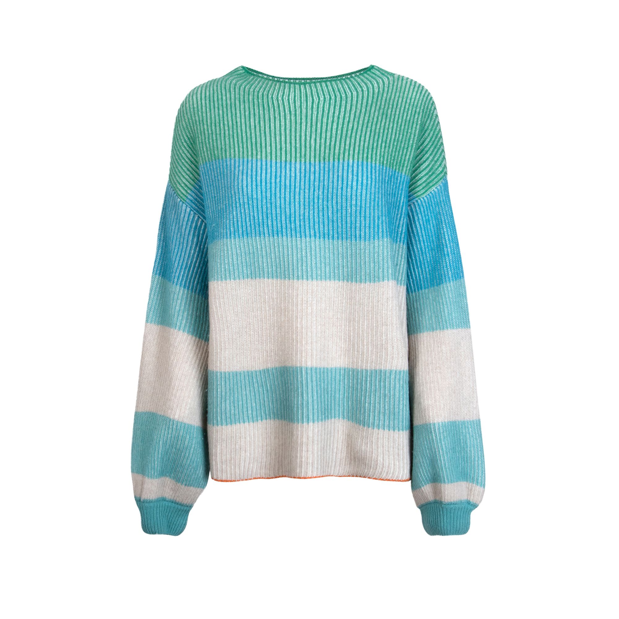 LIEBLINGSSTÜCK® Pullover, 1/1-Arm Stehkragen Streifen Design Rippenstruktur