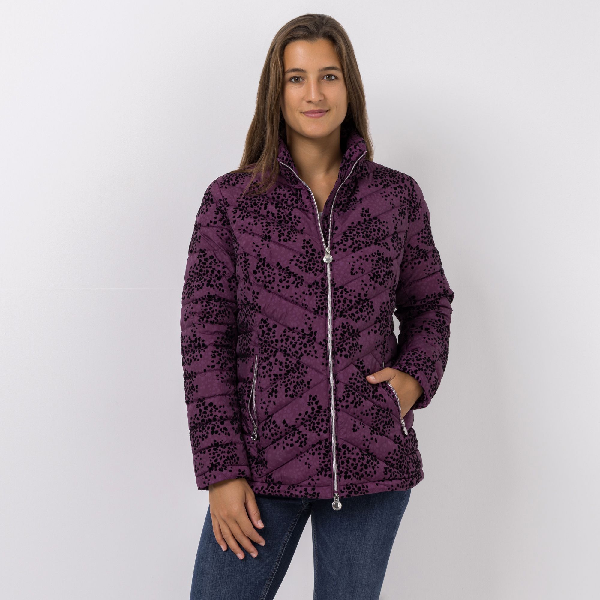 CENTIGRADE Steppjacke Stehkragen 2-Wege-Reißverschluss Reißverschluss