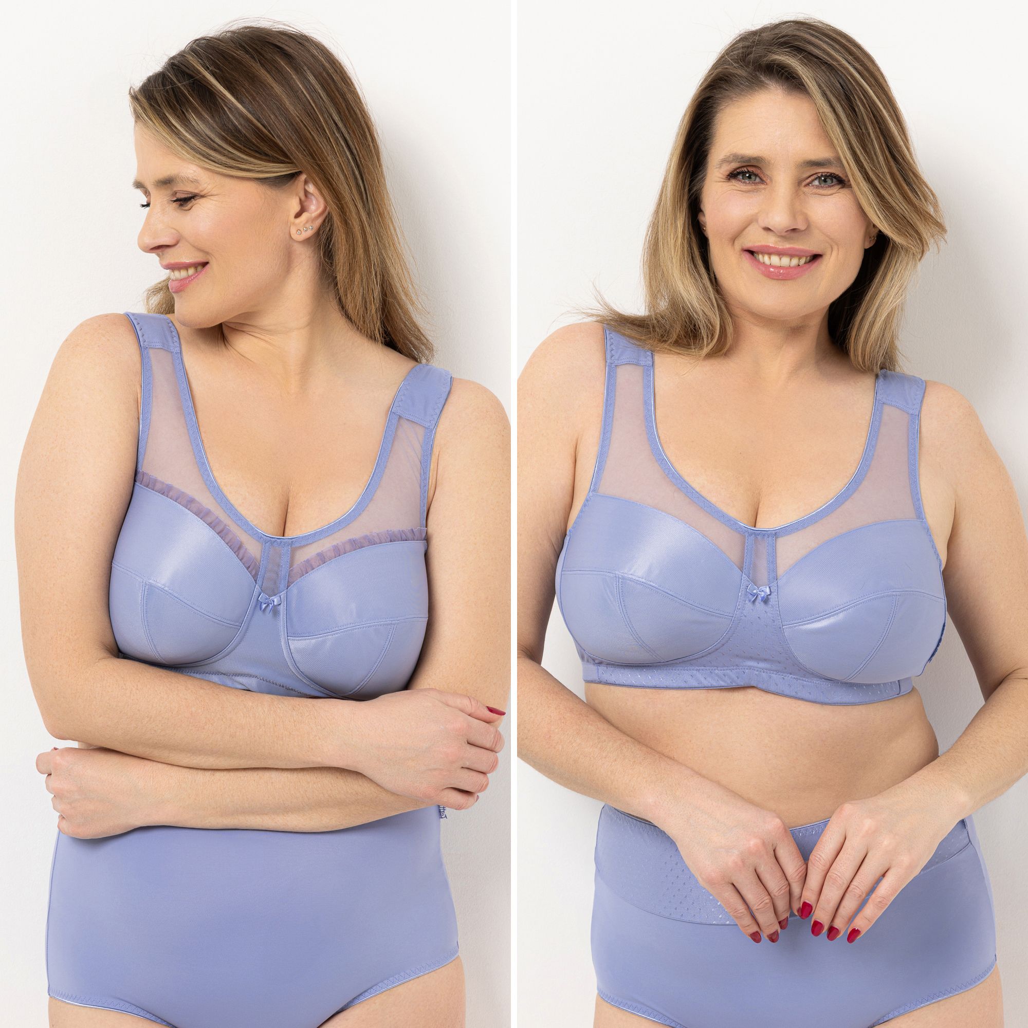 LITTLE ROSE 2 Entlastungs-BH´s Mikrofasermischung Passform Lady 1xJacquard 1xBasic