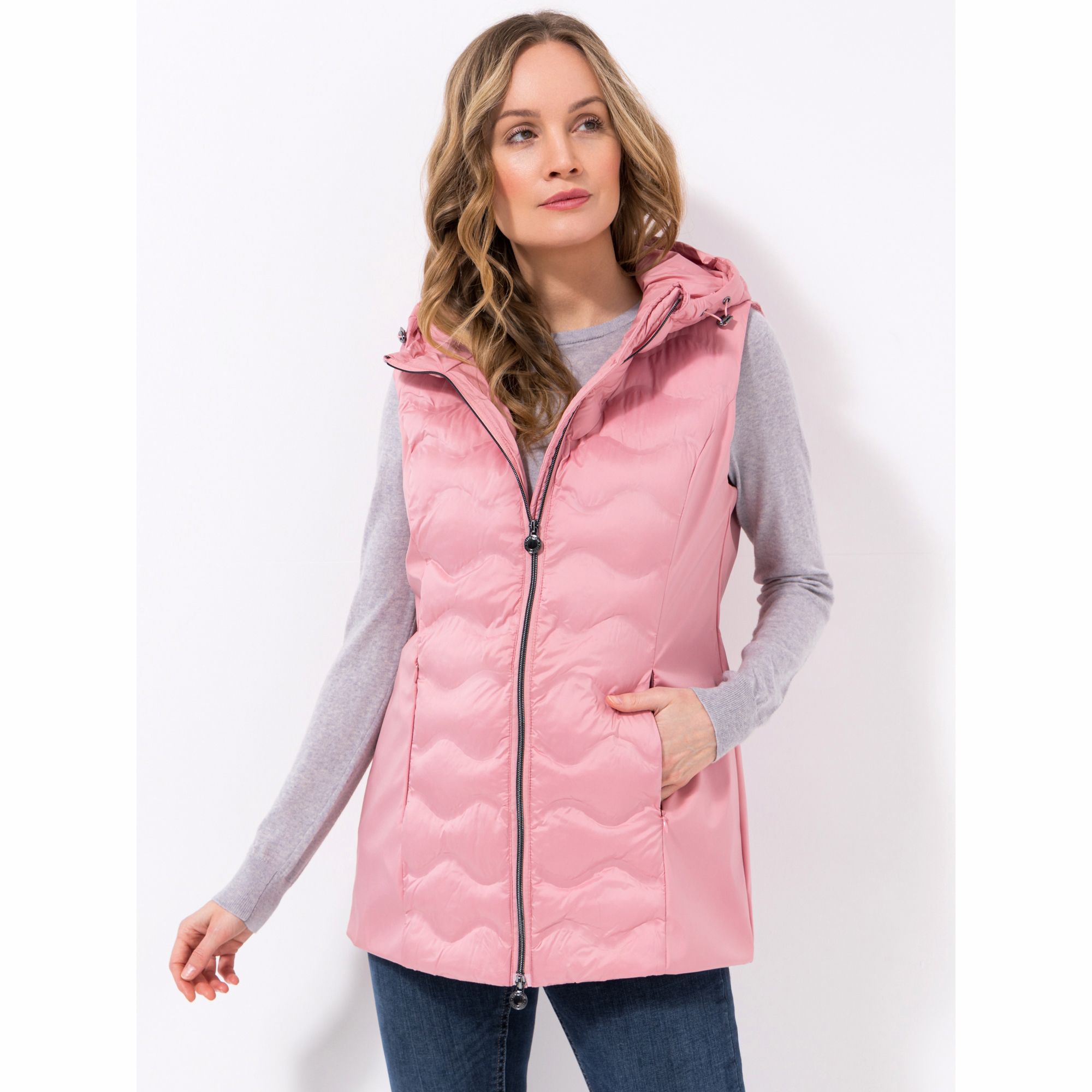 CENTIGRADE Steppweste Stehkragen 2-Wege-Zipper Einschubtaschen