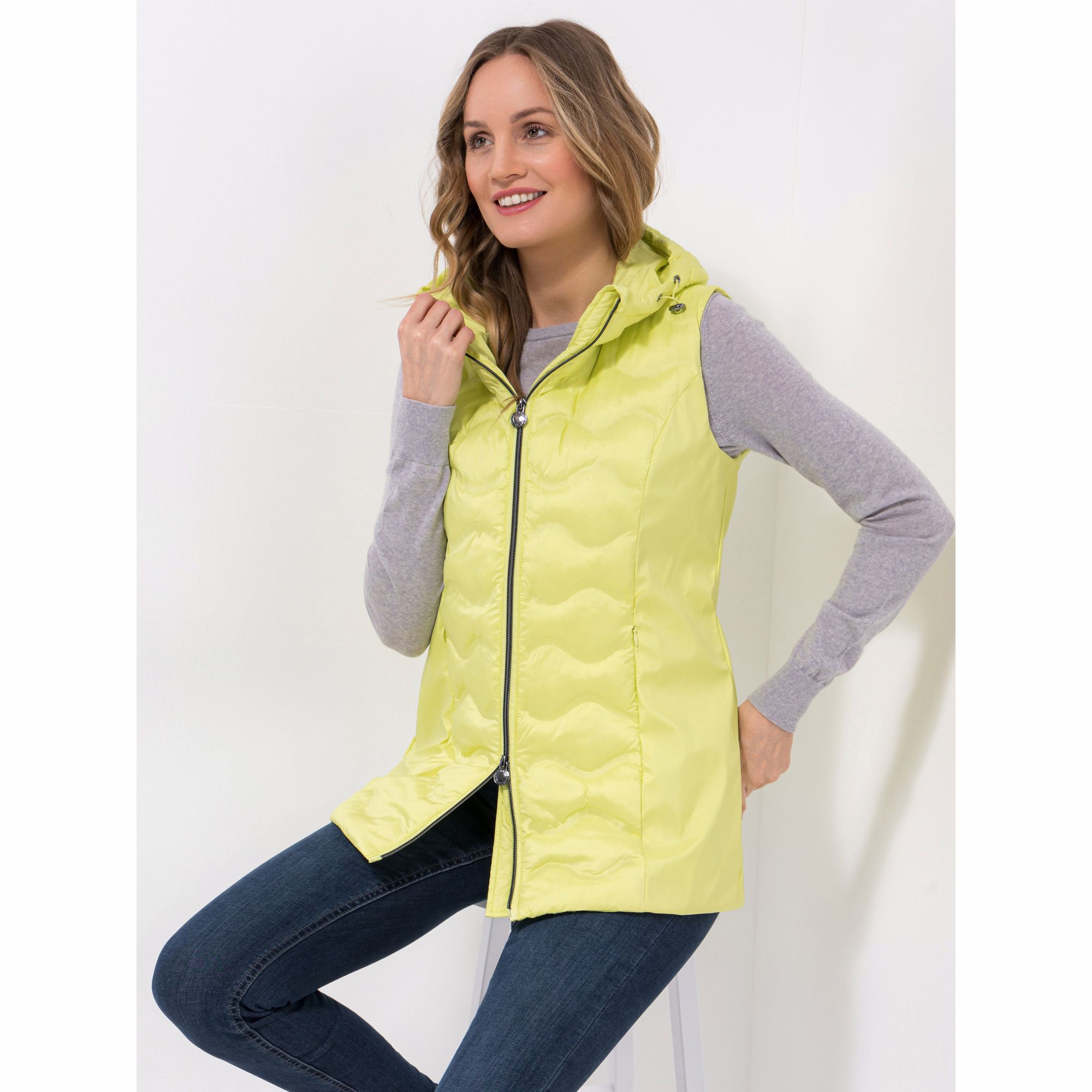 CENTIGRADE Steppweste Stehkragen 2-Wege-Zipper Einschubtaschen