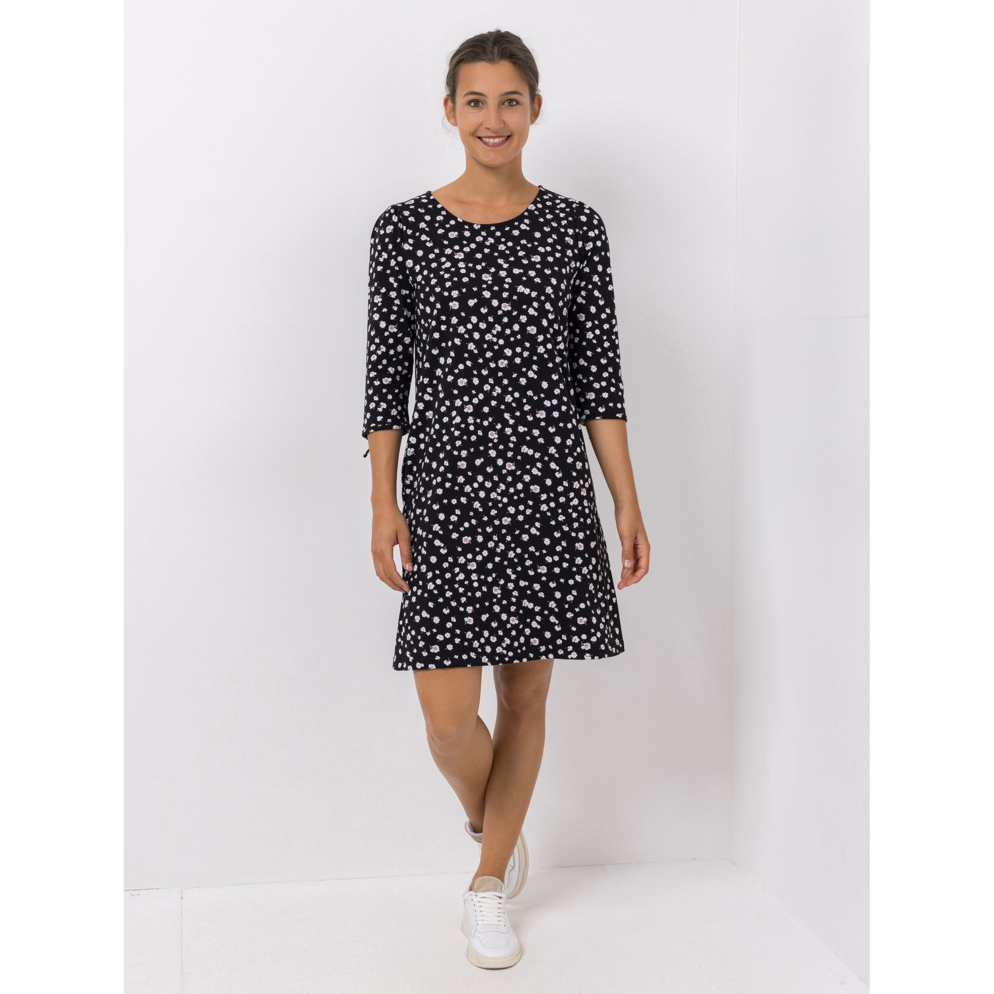 Green Cotton by Peter Hahn Kleid, 3/4-Arm Style Emma Rundhalsausschnitt