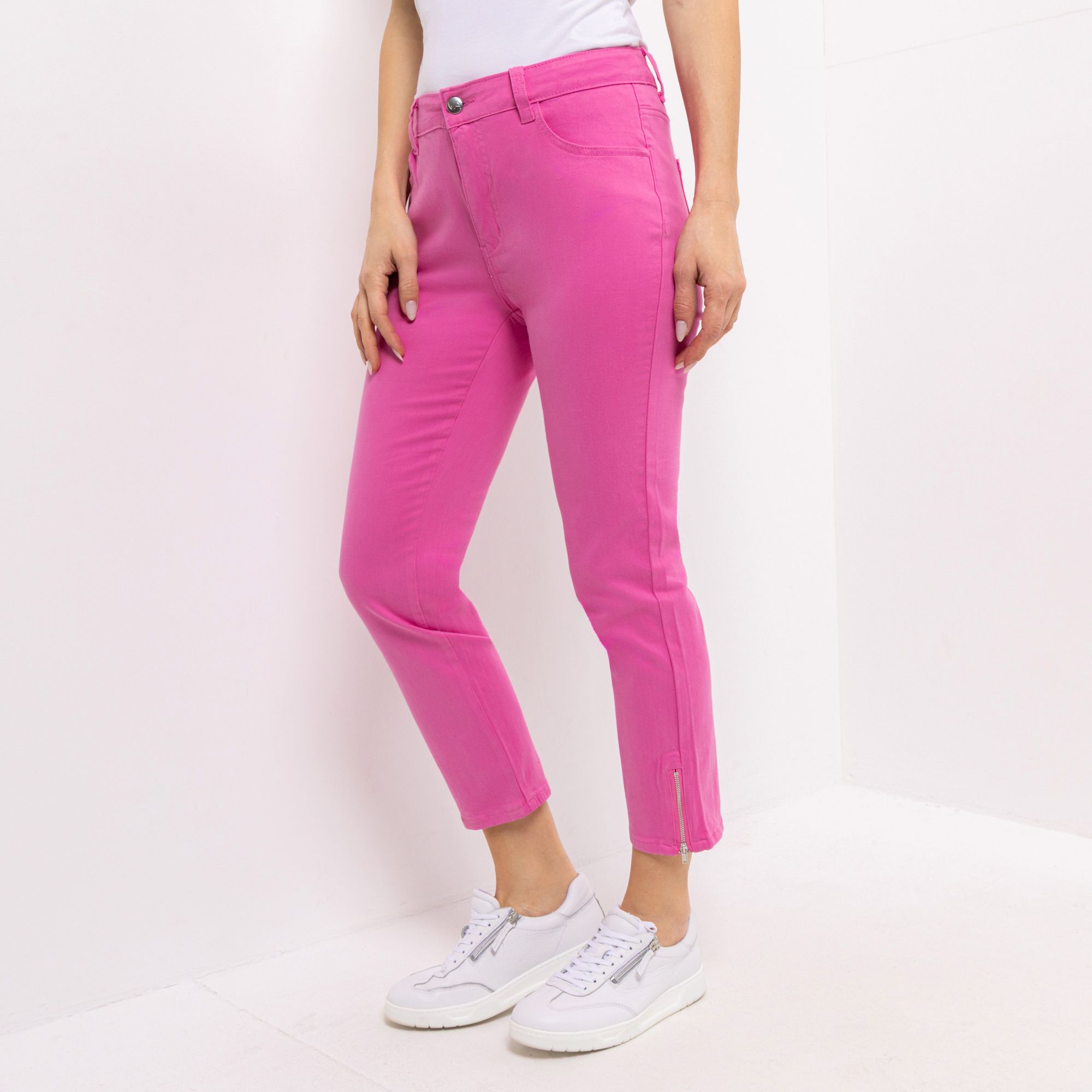 VIA MILANO Jeans, 7/8-Länge Mid-Waist 5-Pocket-Style schmales Bein